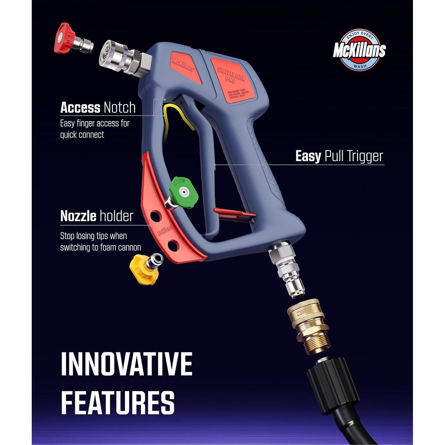 Pistola de Lavado a Presión McKillans Swivel Gun Pro 4000 PSI
