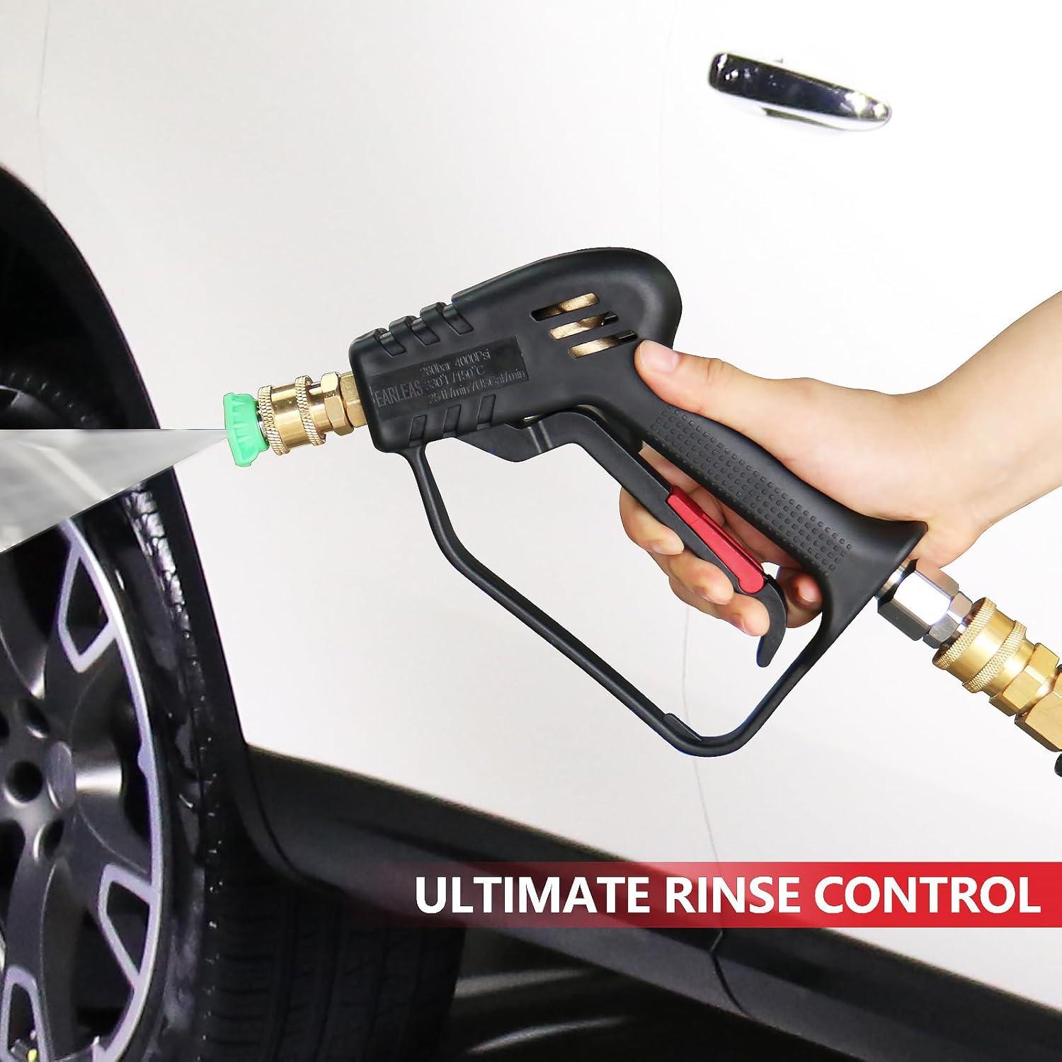 Pistola de Lavadora a Presión EARLEAS 4000 PSI Corta Giratoria