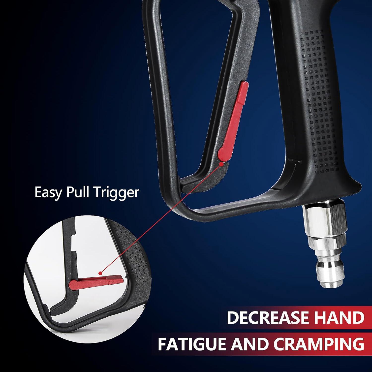 Pistola de Lavadora a Presión EARLEAS 4000 PSI Corta Giratoria