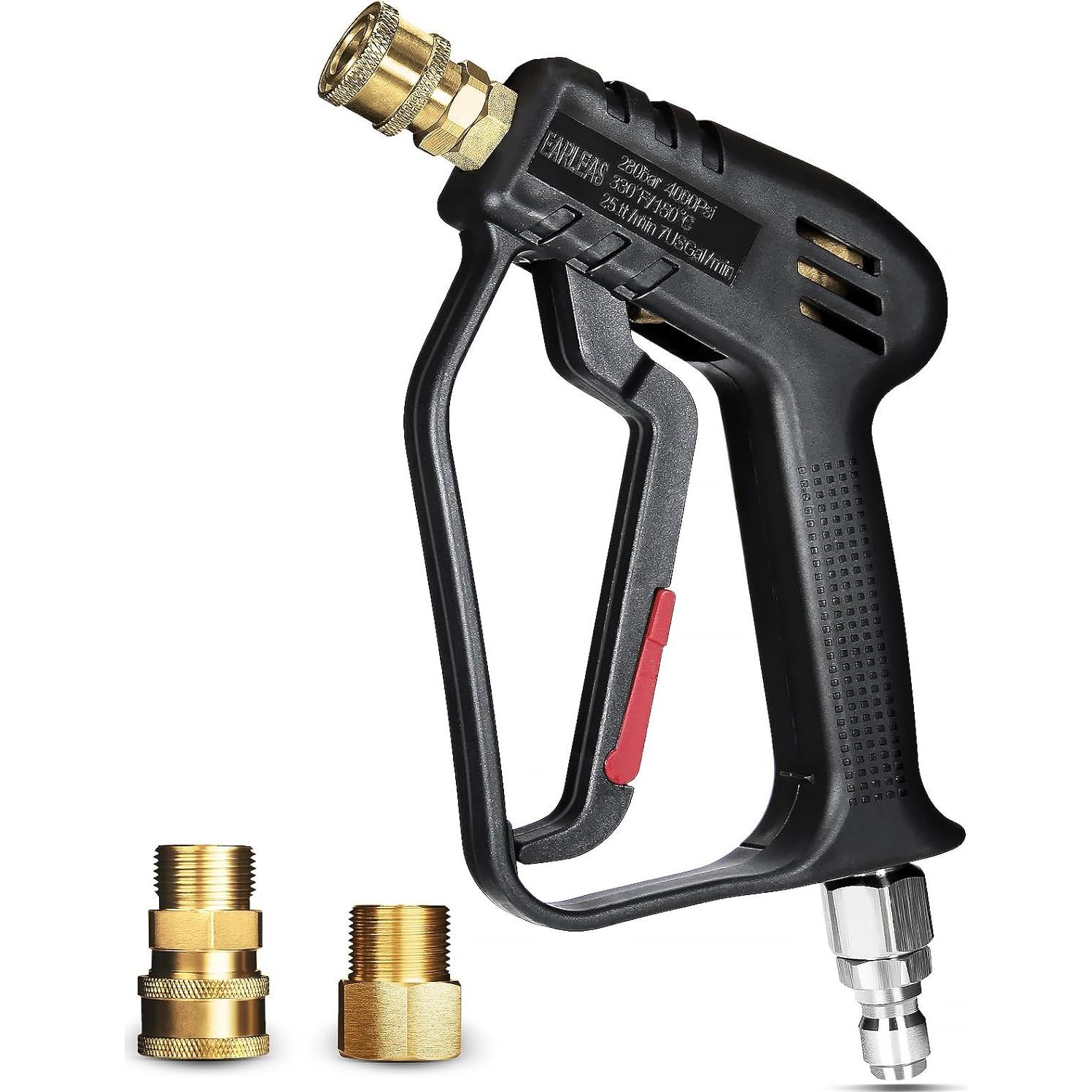 Pistola de Lavadora a Presión EARLEAS 4000 PSI Corta Giratoria