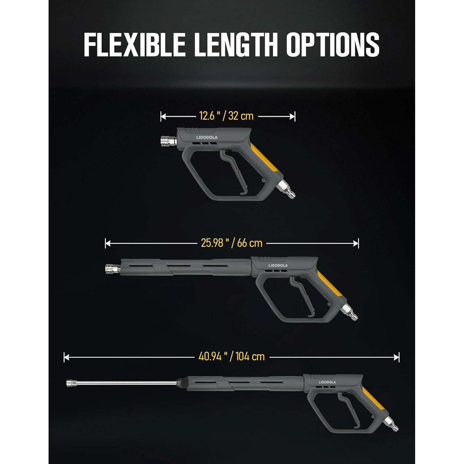 Pistola de Lavado a Presión Lidodola 5000 PSI con 5 Boquillas