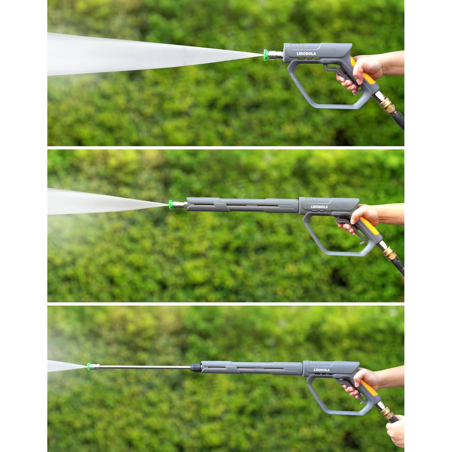 Pistola de Lavado a Presión Lidodola 5000 PSI con 5 Boquillas