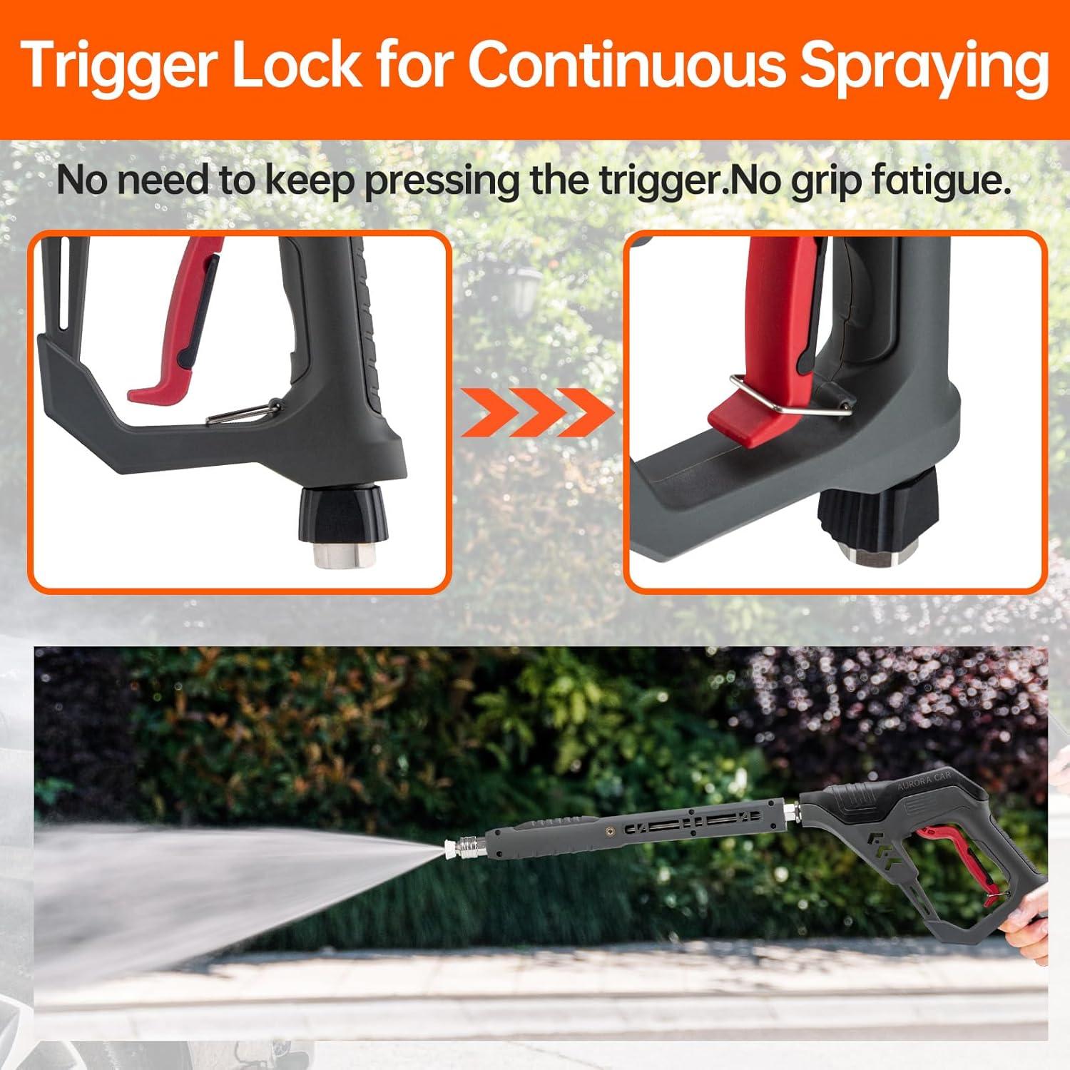 Pistola de Lavado a Presión AURORA CAR 5000 PSI 41"