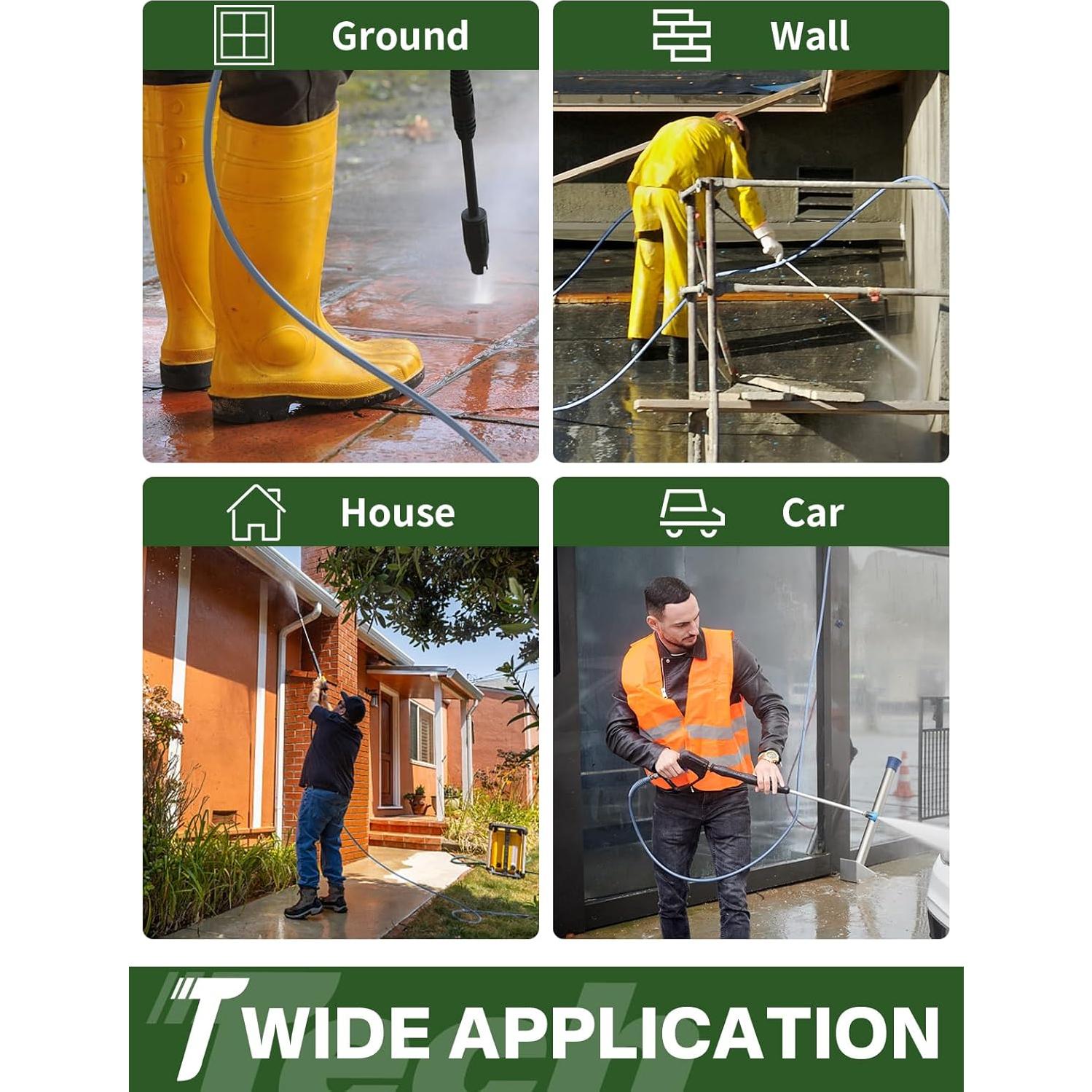 Manguera de Lavadora a Presión TechSweepPro 125FT 4800PSI