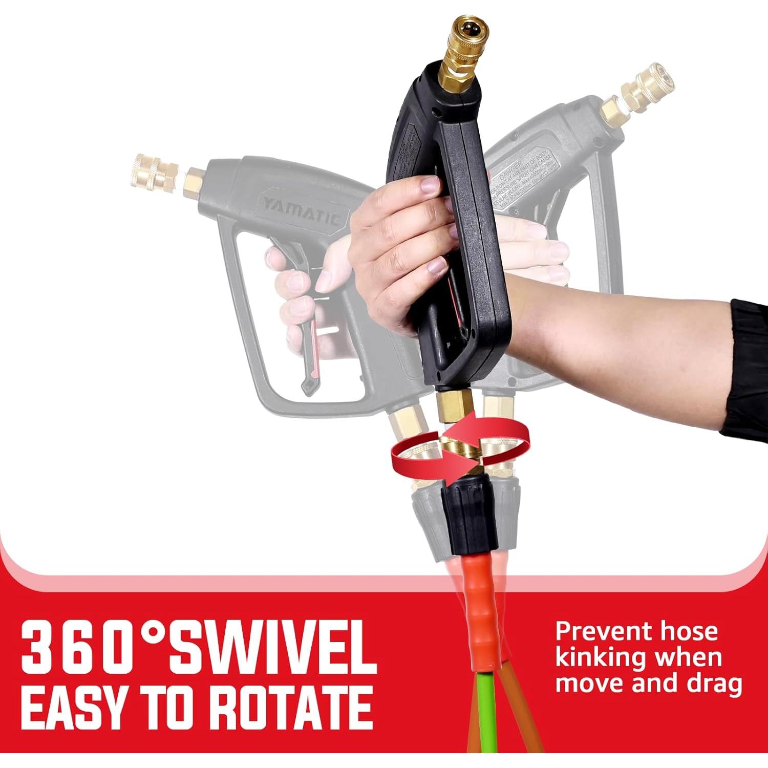 Pistola de Lavado a Presión Corta YAMATIC con Manguera 7.62m
