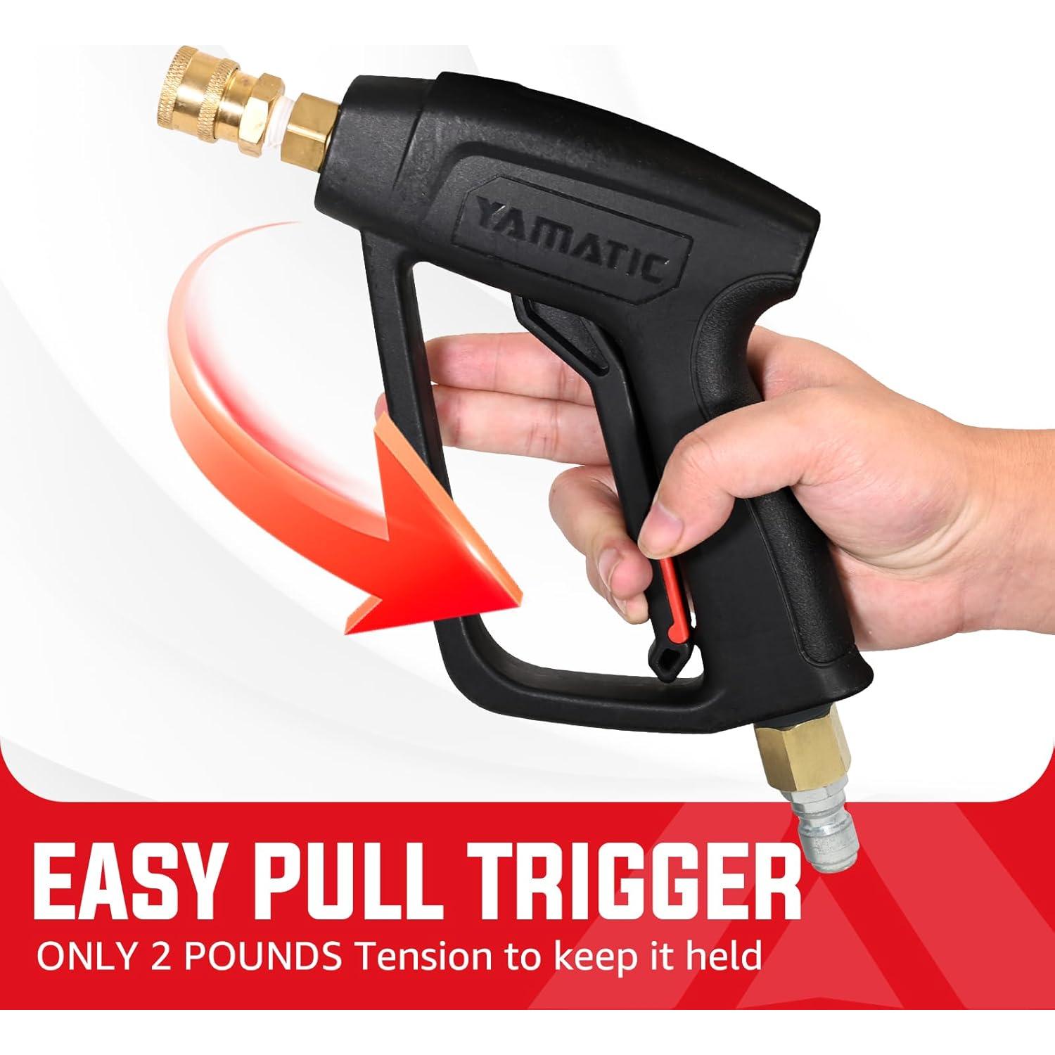 Pistola de Lavado a Presión Corta YAMATIC con Manguera 7.62m