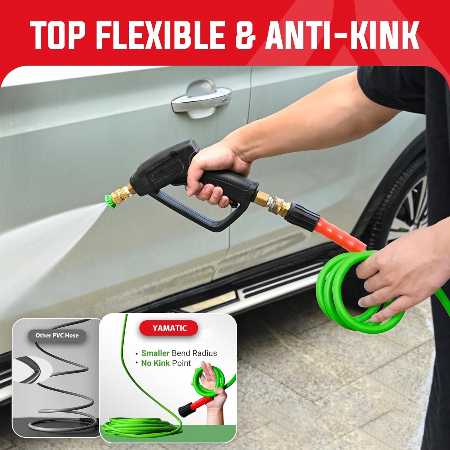 Pistola de Lavado a Presión Corta YAMATIC con Manguera 7.62m