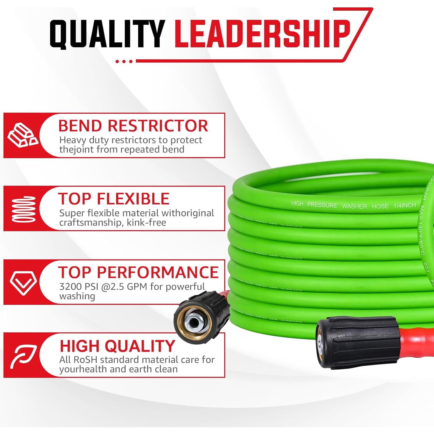 Pistola de Lavado a Presión Corta YAMATIC con Manguera 7.62m