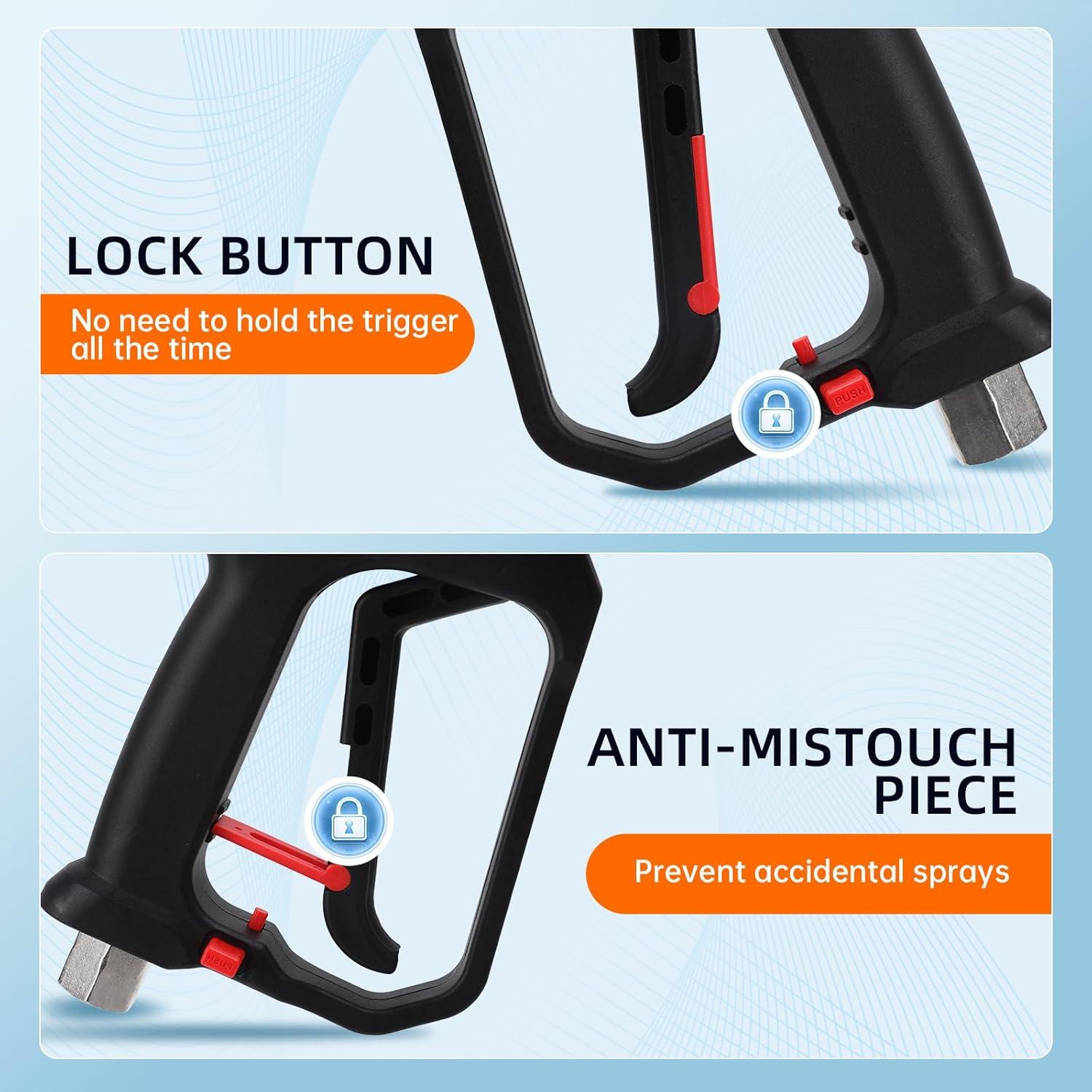 Pistola de Lavado a Presión Corto Javneo 5000 PSI 10.5 GPM