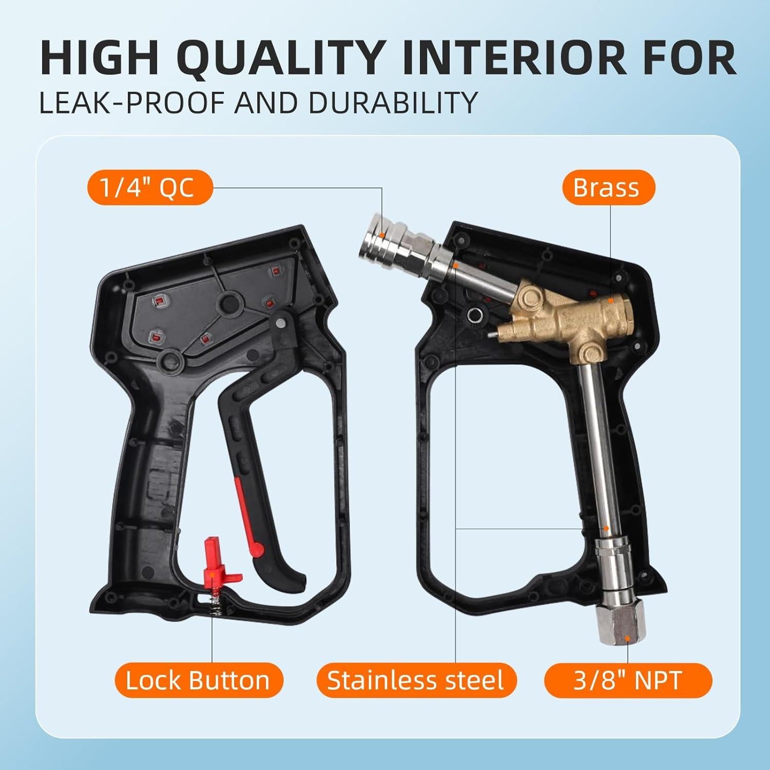 Pistola de Lavado a Presión Corto Javneo 5000 PSI 10.5 GPM