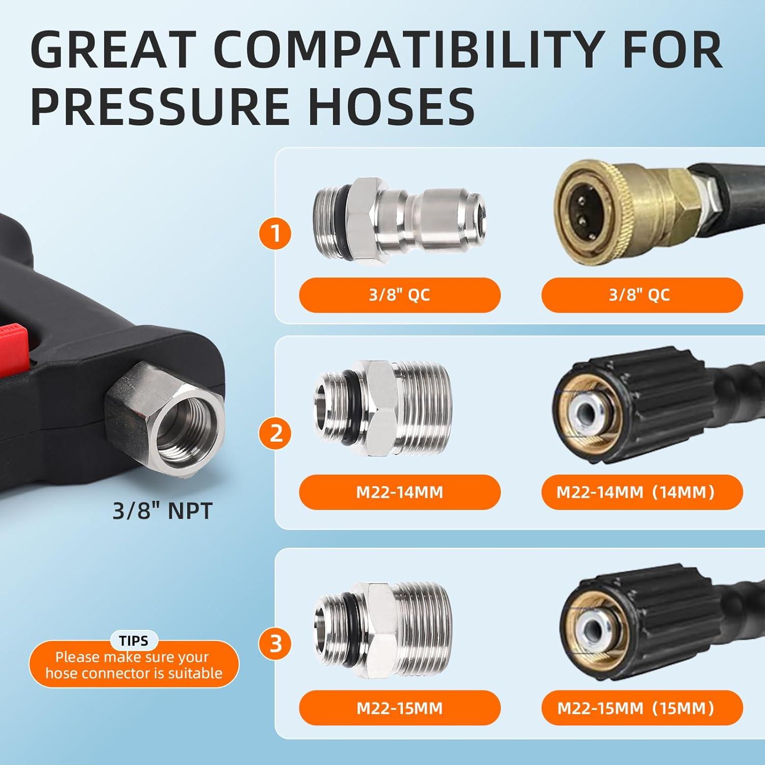Pistola de Lavado a Presión Corto Javneo 5000 PSI 10.5 GPM