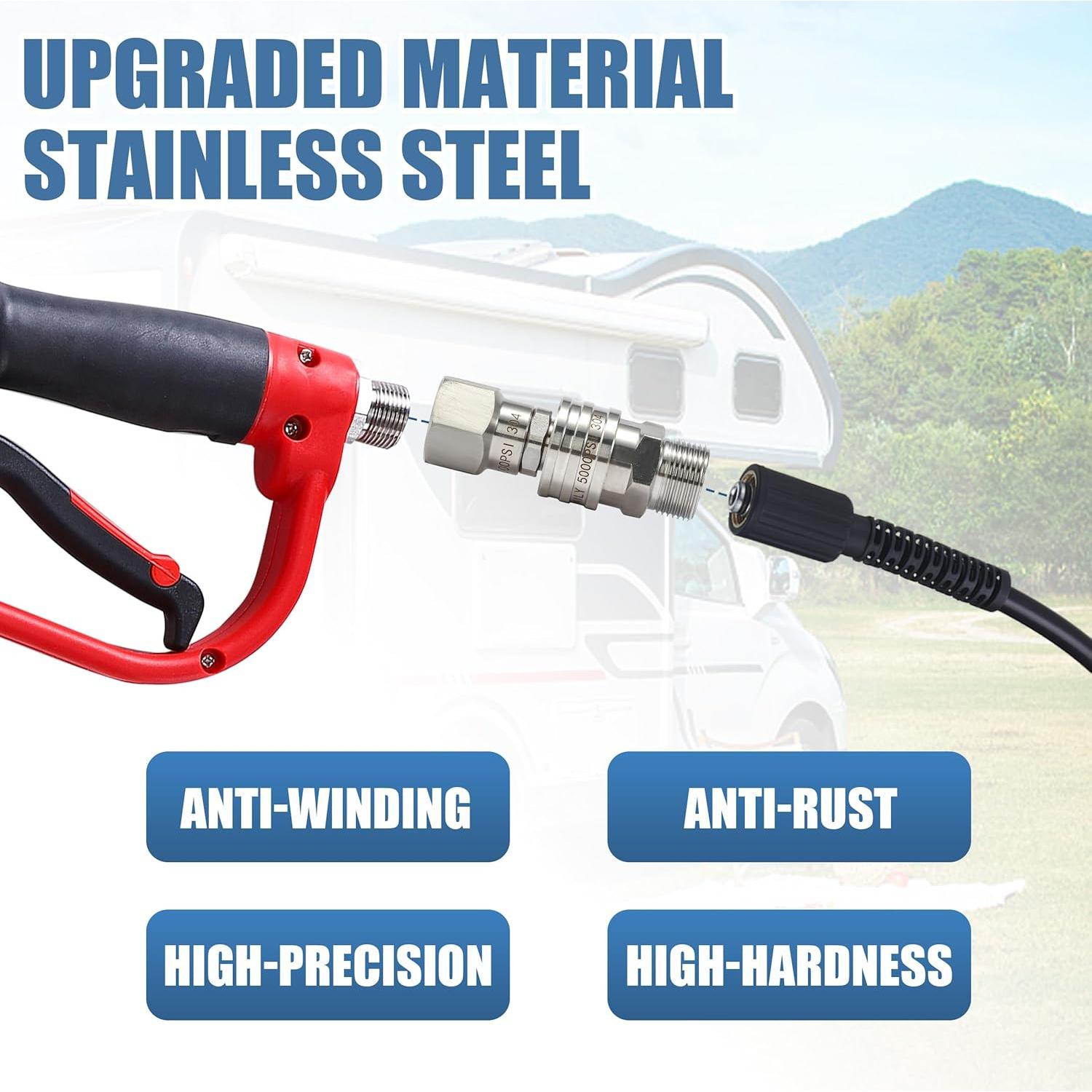 Juego de Adaptadores Giratorios Tool Daily M22 14mm a 3/8" 5000 PSI