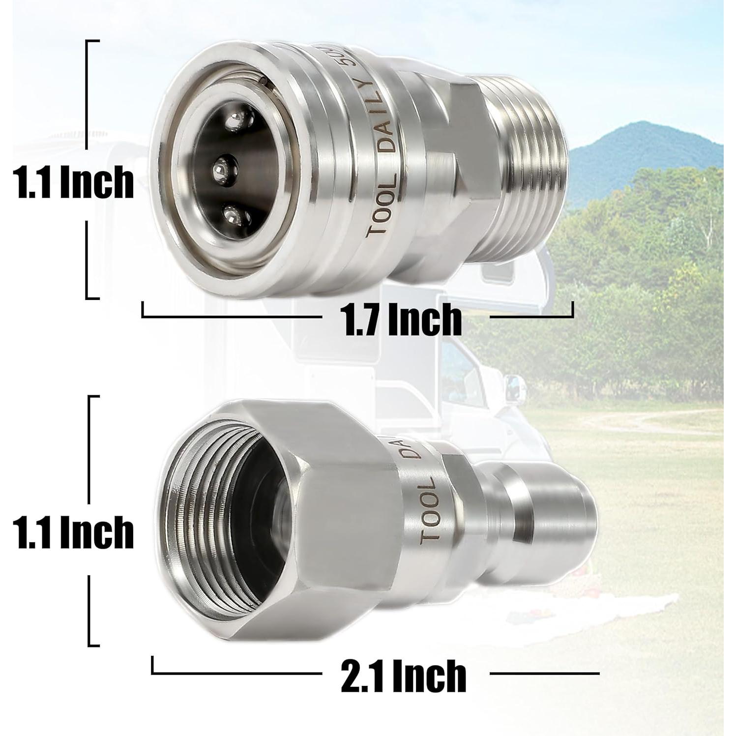 Juego de Adaptadores Giratorios Tool Daily M22 14mm a 3/8" 5000 PSI