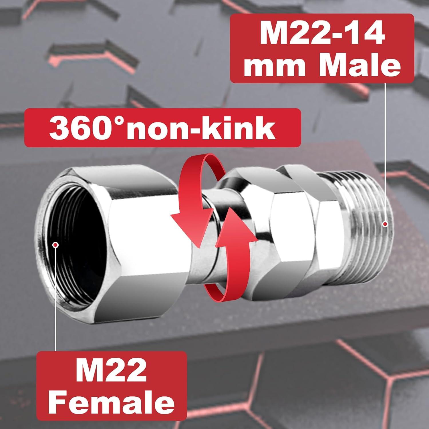 Conector Giratorio M22 14mm Joytrace 5000 PSI 360°