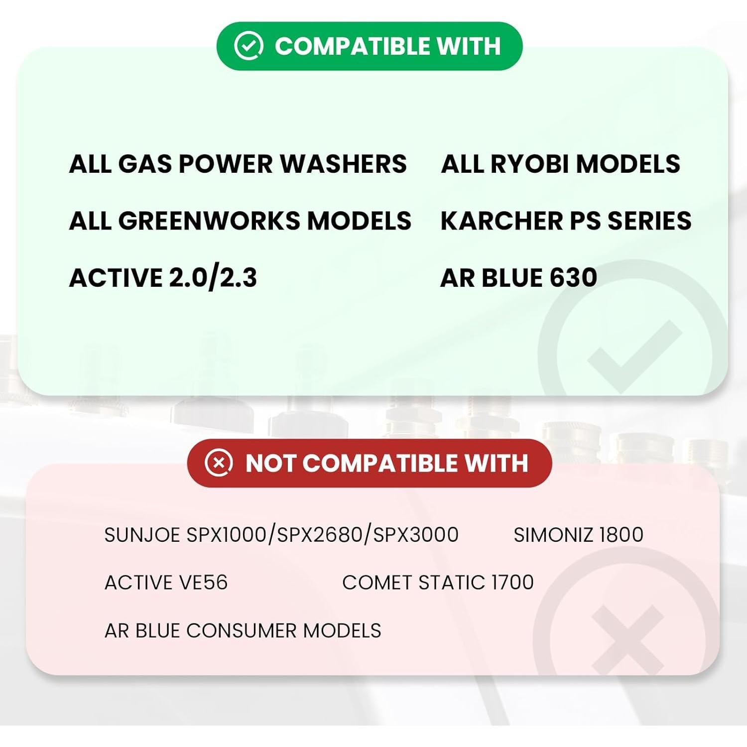 Juego de Adaptadores para Lavadora a Presión WOJET M22 14mm