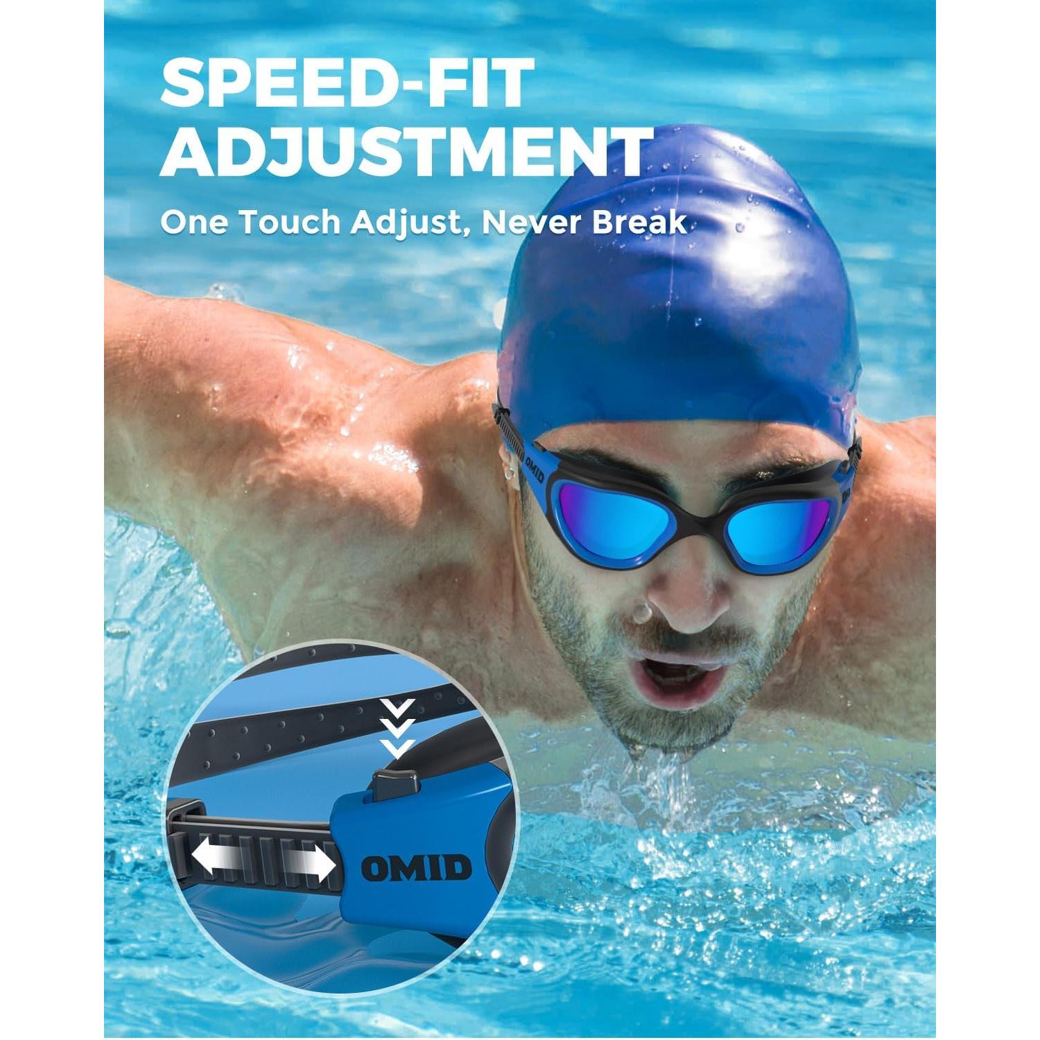 Gafas de natación OMID P2 polarizadas antiempañantes para hombres