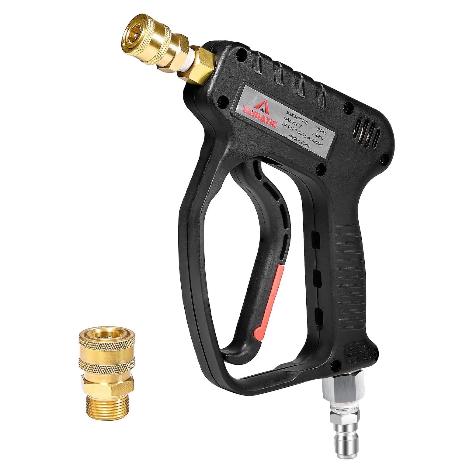 Pistola de Lavadora a Presión YAMATIC Corto 5000 PSI Acero Inoxidable