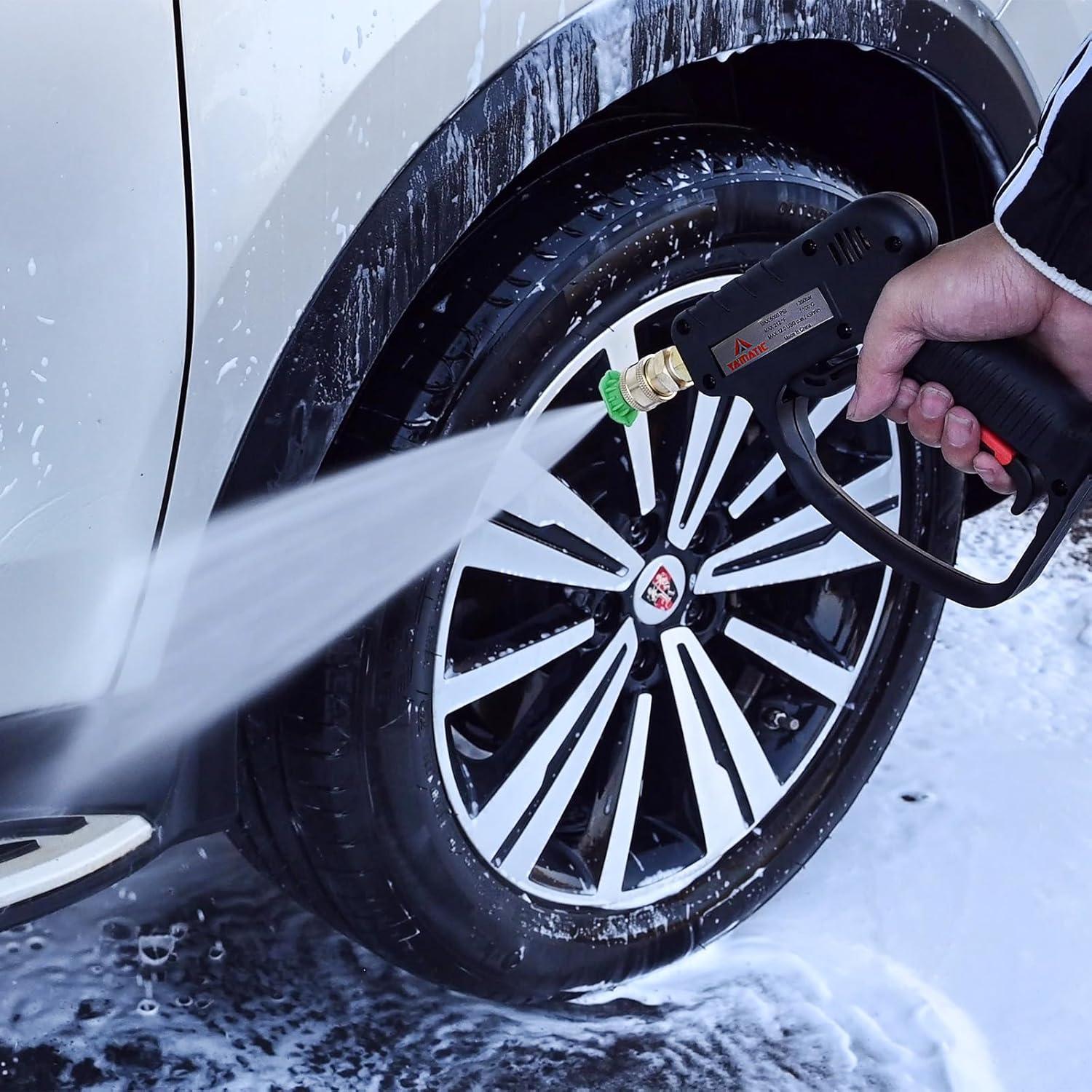 Pistola de Lavadora a Presión YAMATIC Corto 5000 PSI Acero Inoxidable