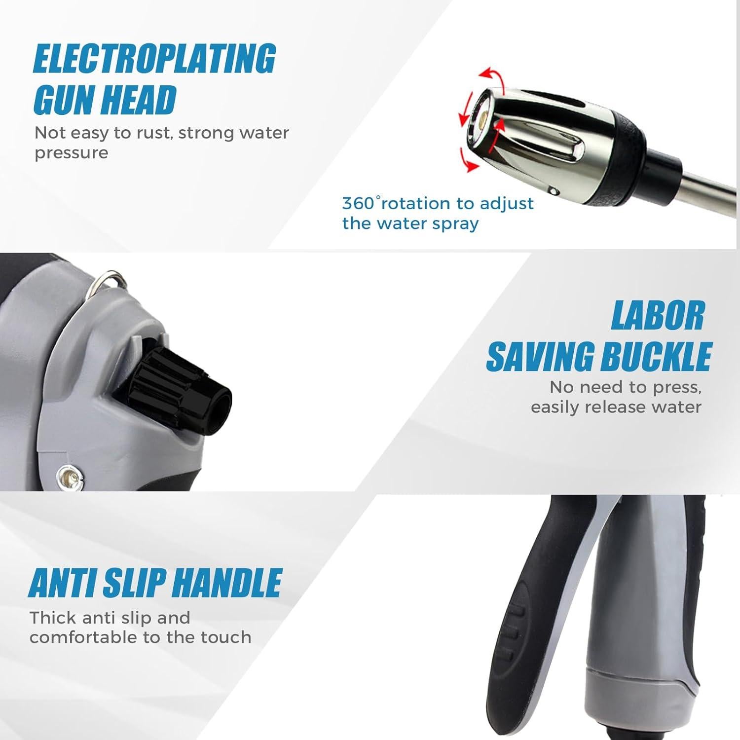 Limpiadora a Presión Water Blitz 2025, 360° Ajustable, 1.27 cm