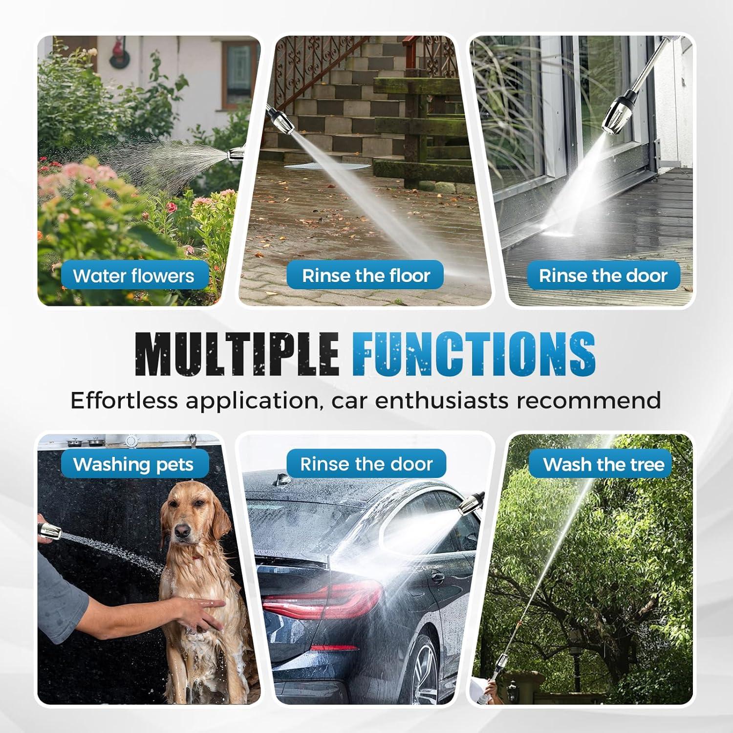 Limpiadora a Presión Water Blitz 2025, 360° Ajustable, 1.27 cm