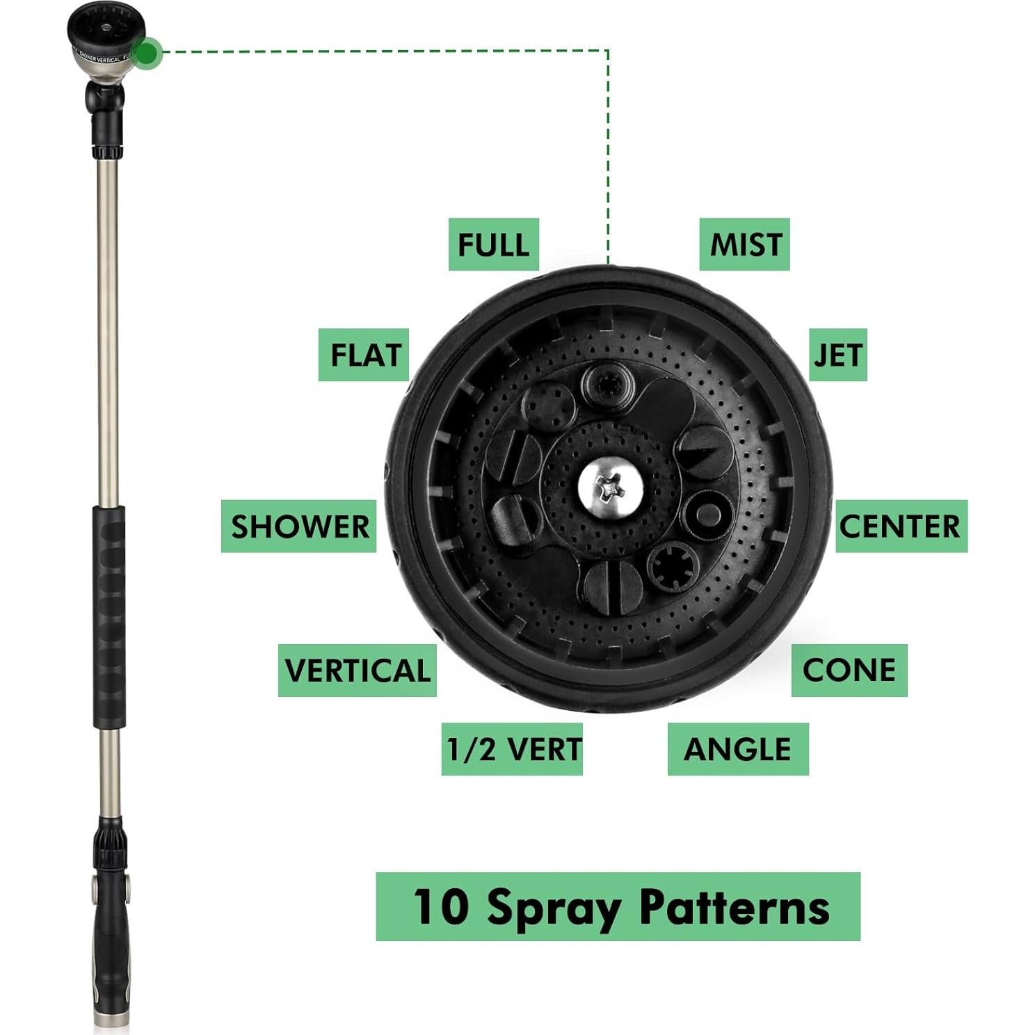 Varilla de Riego Larga Restmo 91 cm con 10 Patrones de Riego