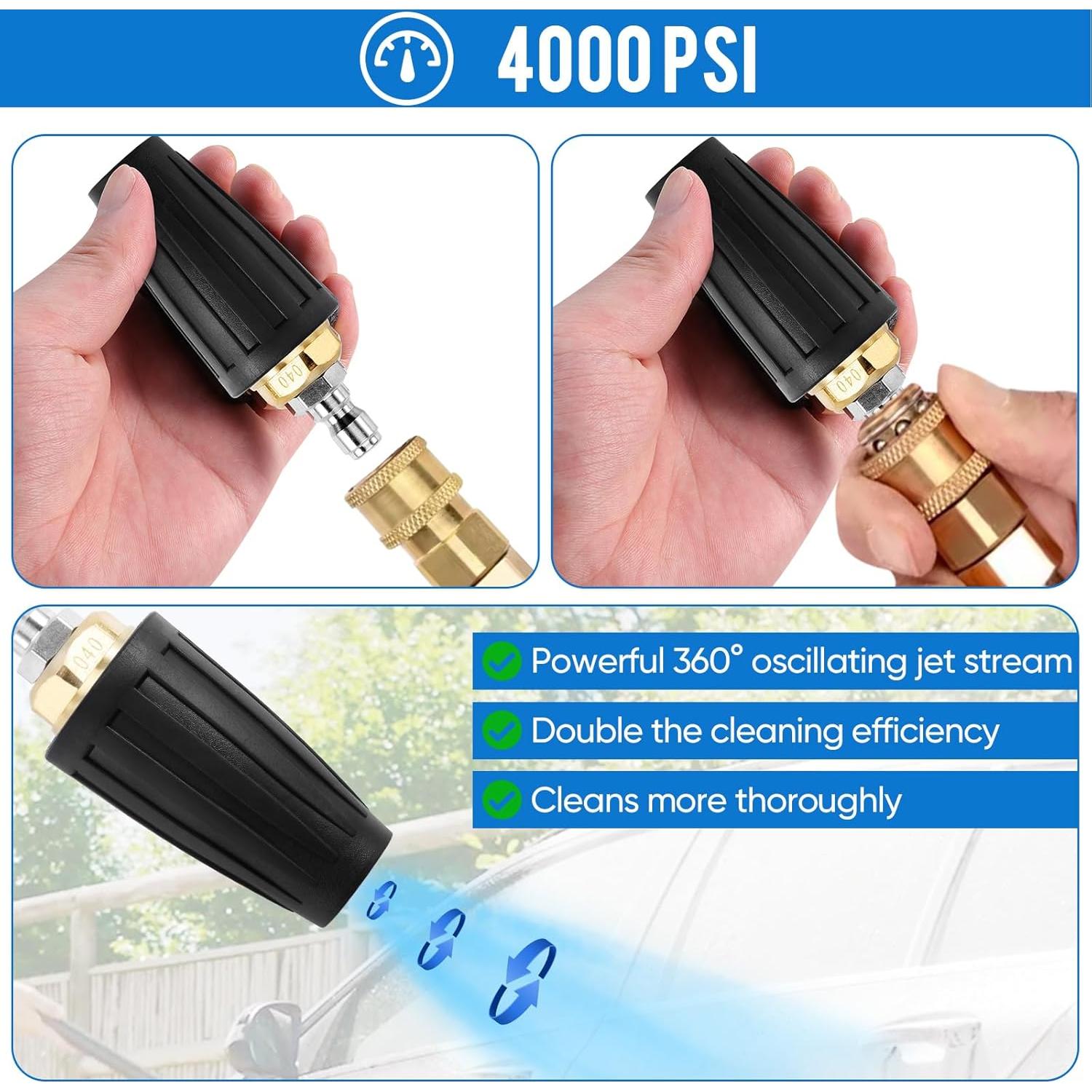 Boquilla Turbo para Lavadora a Presión Bihijua 4000 PSI 4.0 GPM