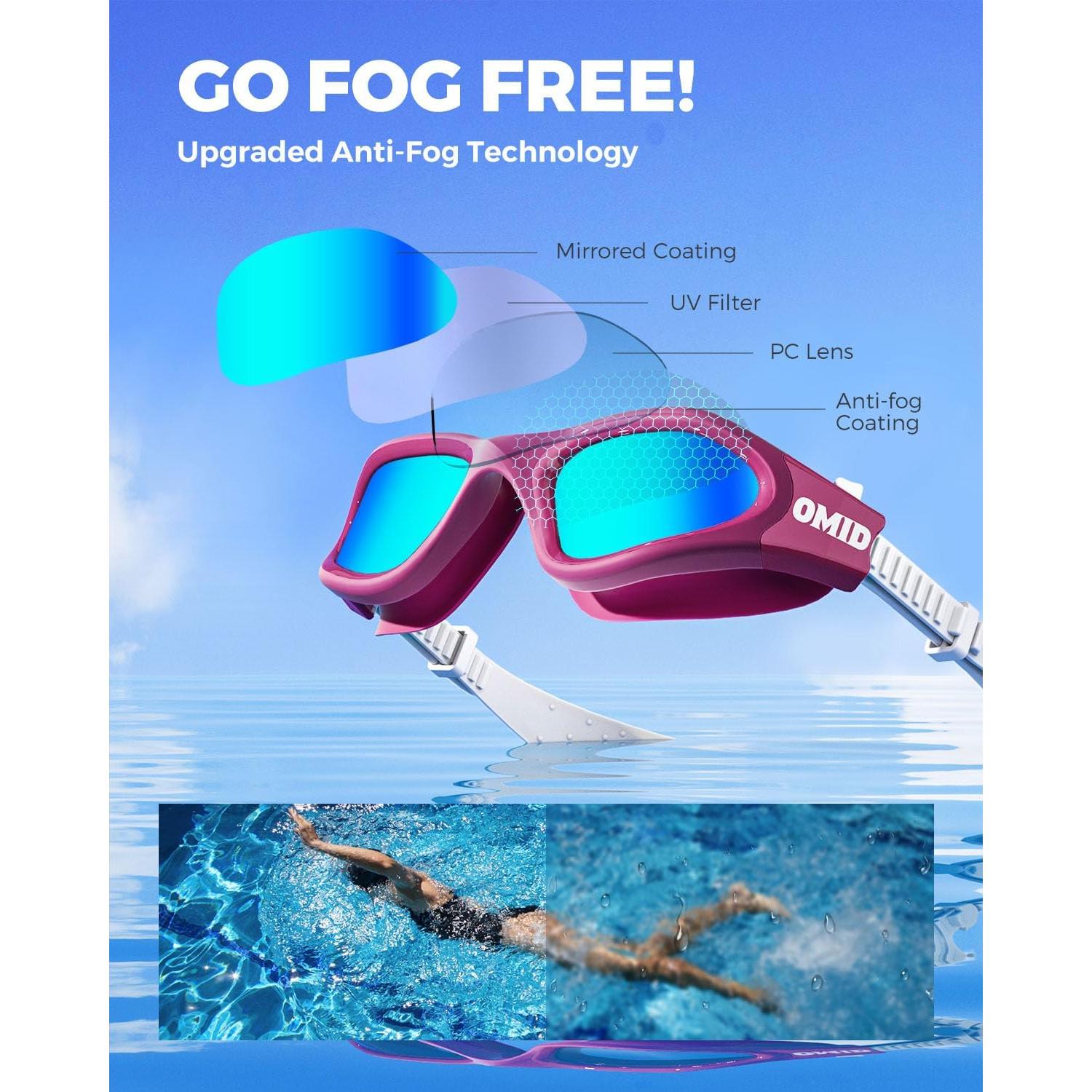 Gafas de natación OMID C3, polarizadas y antiempañantes