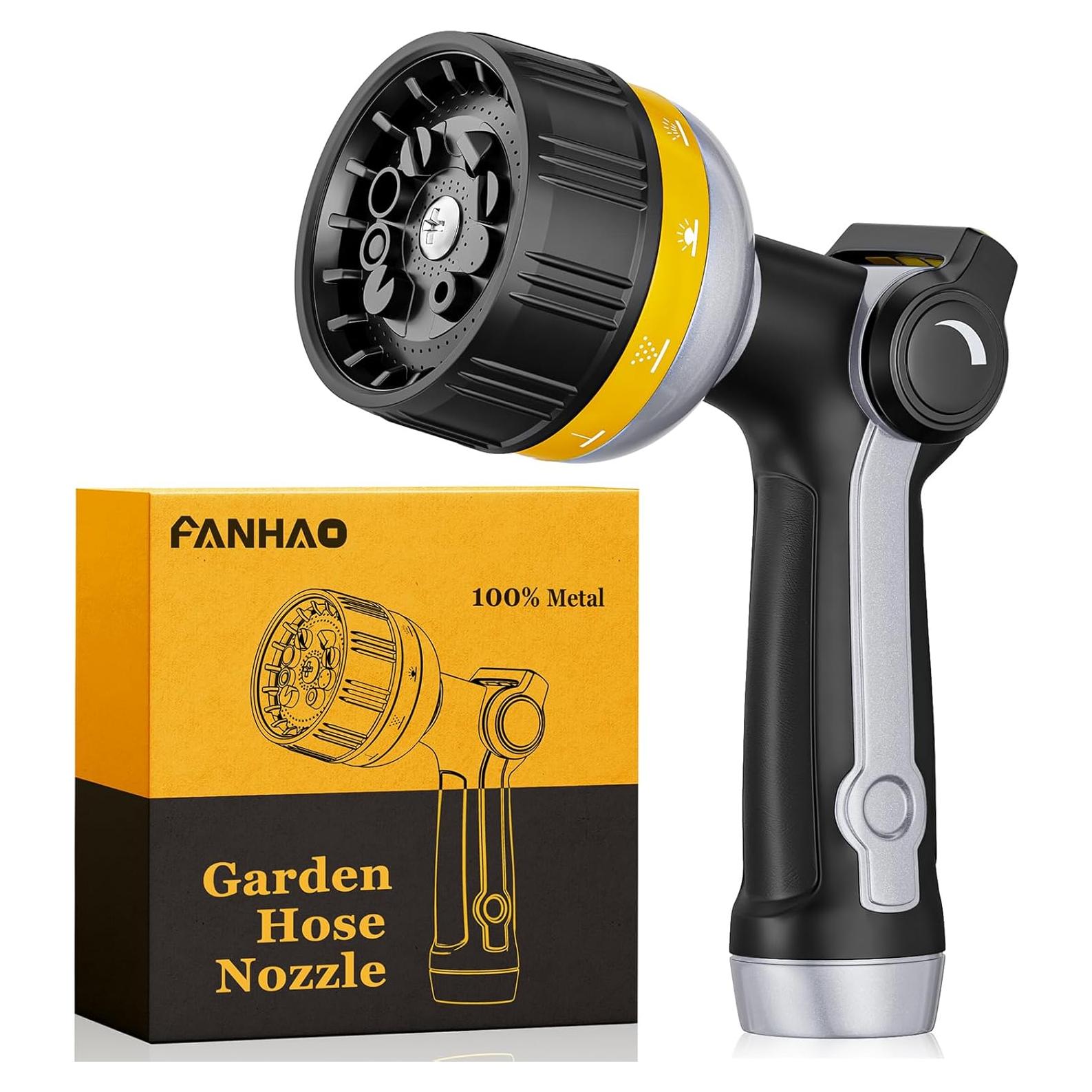 Boquilla de Manguera de Jardín FANHAO Amarilla 10 Patrones