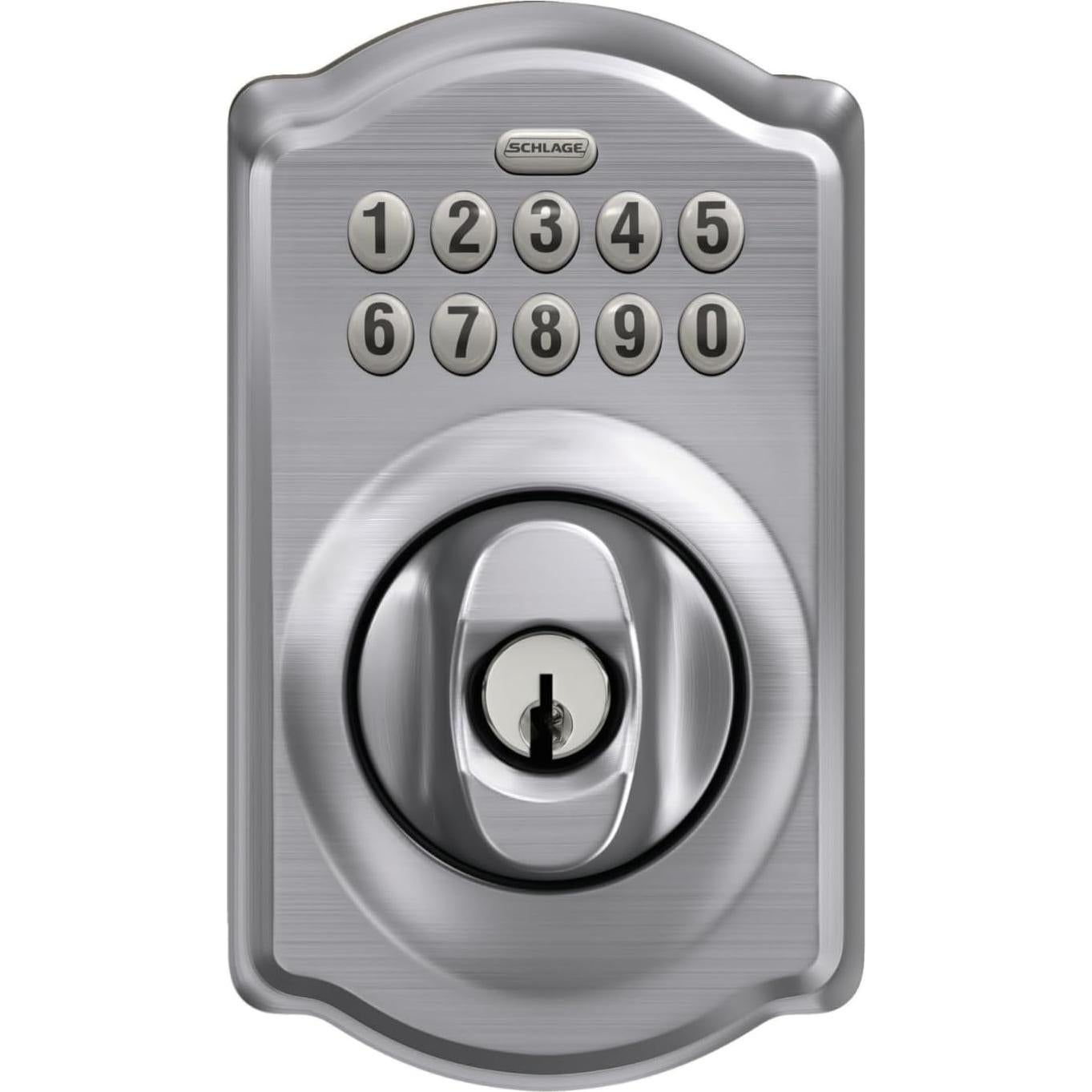 Cerradura Electrónica Schlage BE365 Camelot Cromo Satinado