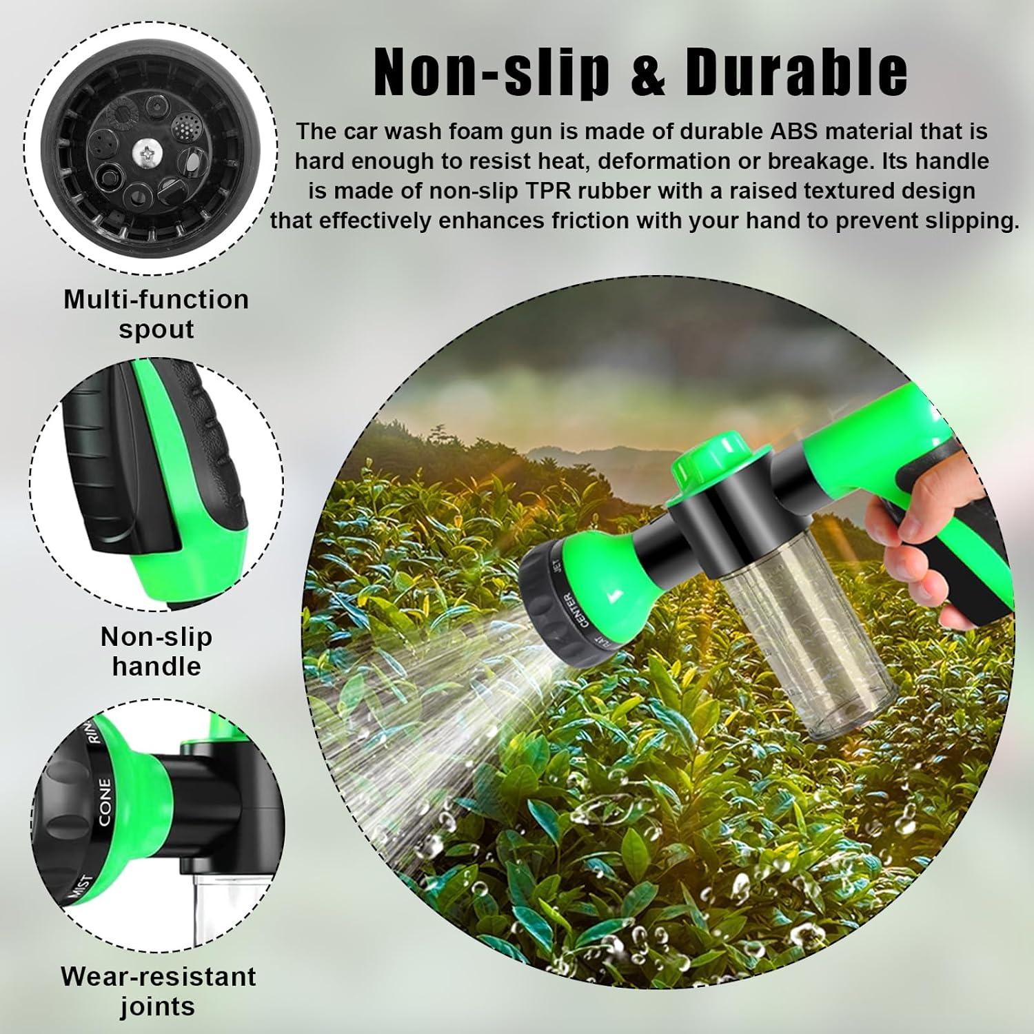 Boquilla de Lavado de Autos Wevdn, Alta Presión 8 Patrones Verde