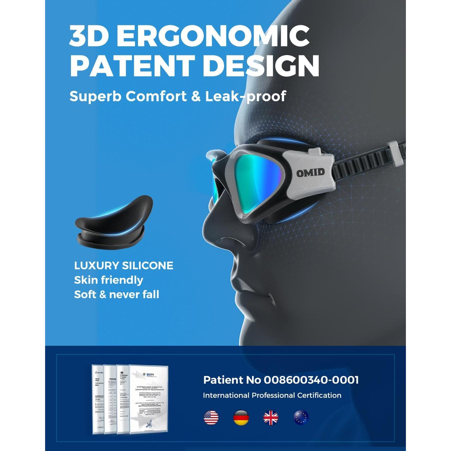 Gafas de natación OMID P2 polarizadas antiempañantes