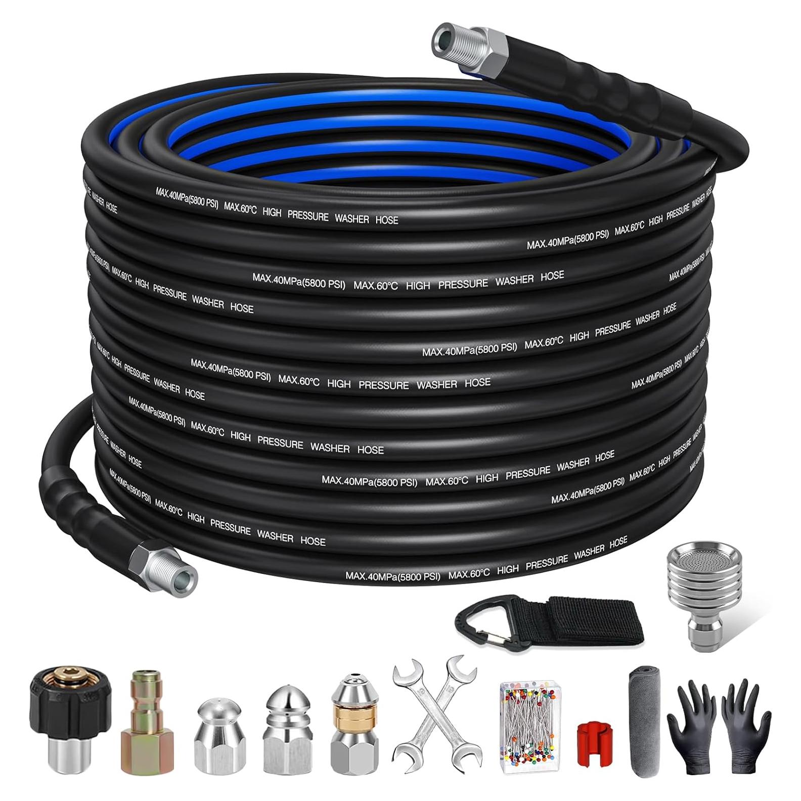 Kit de Jetter de Alcantarillado TUTULUCK 15m 5800PSI 3 Boquillas