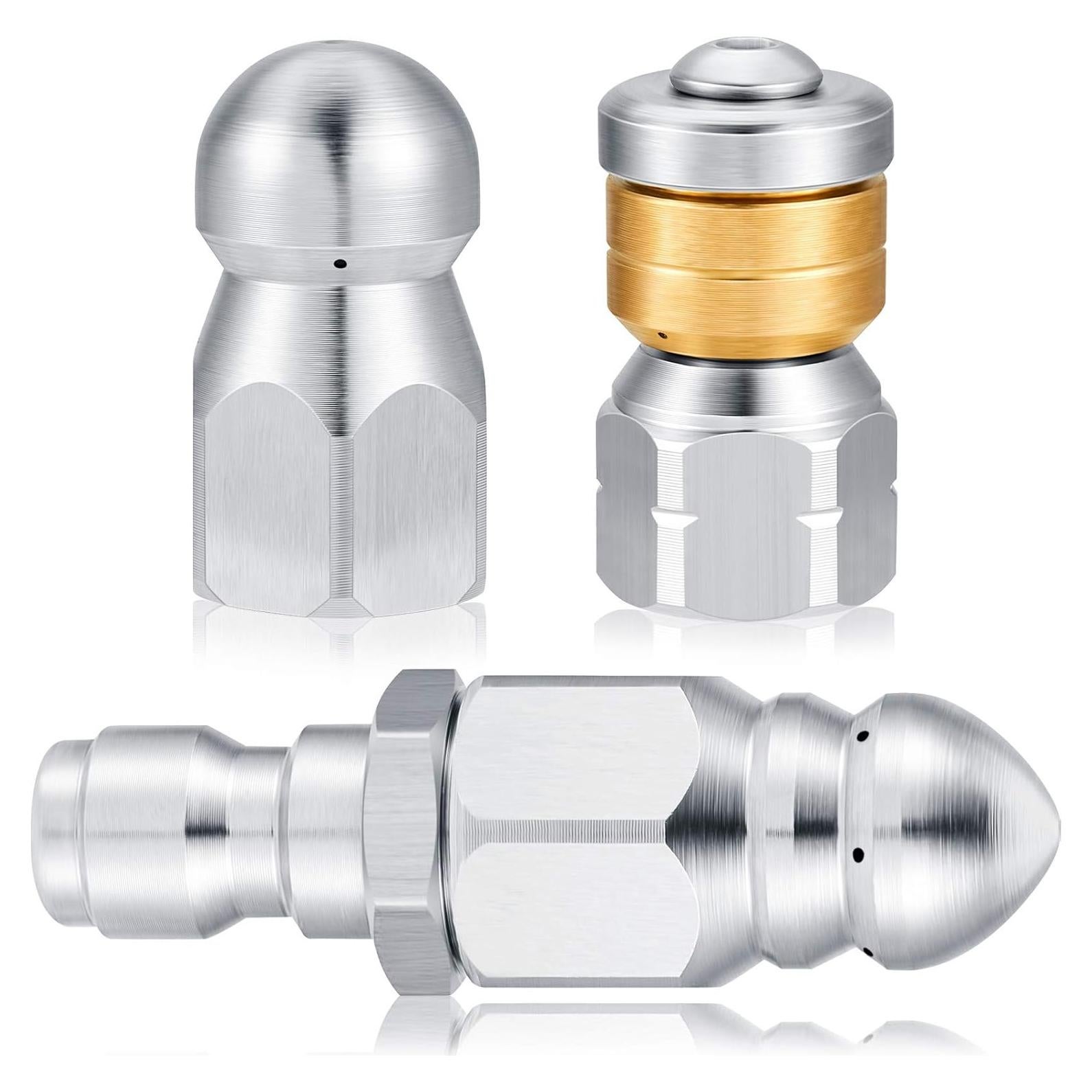 Kit de Boquillas para Limpiadora a Presión Honoson 3 Pcs Acero Inoxidable