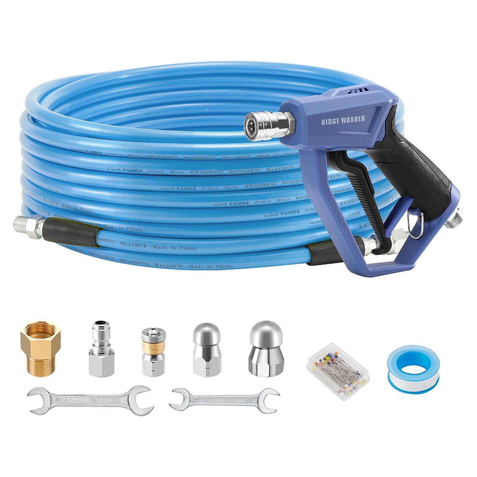 Kit de Limpieza de Drenaje RIDGE WASHER 50FT 3600 PSI