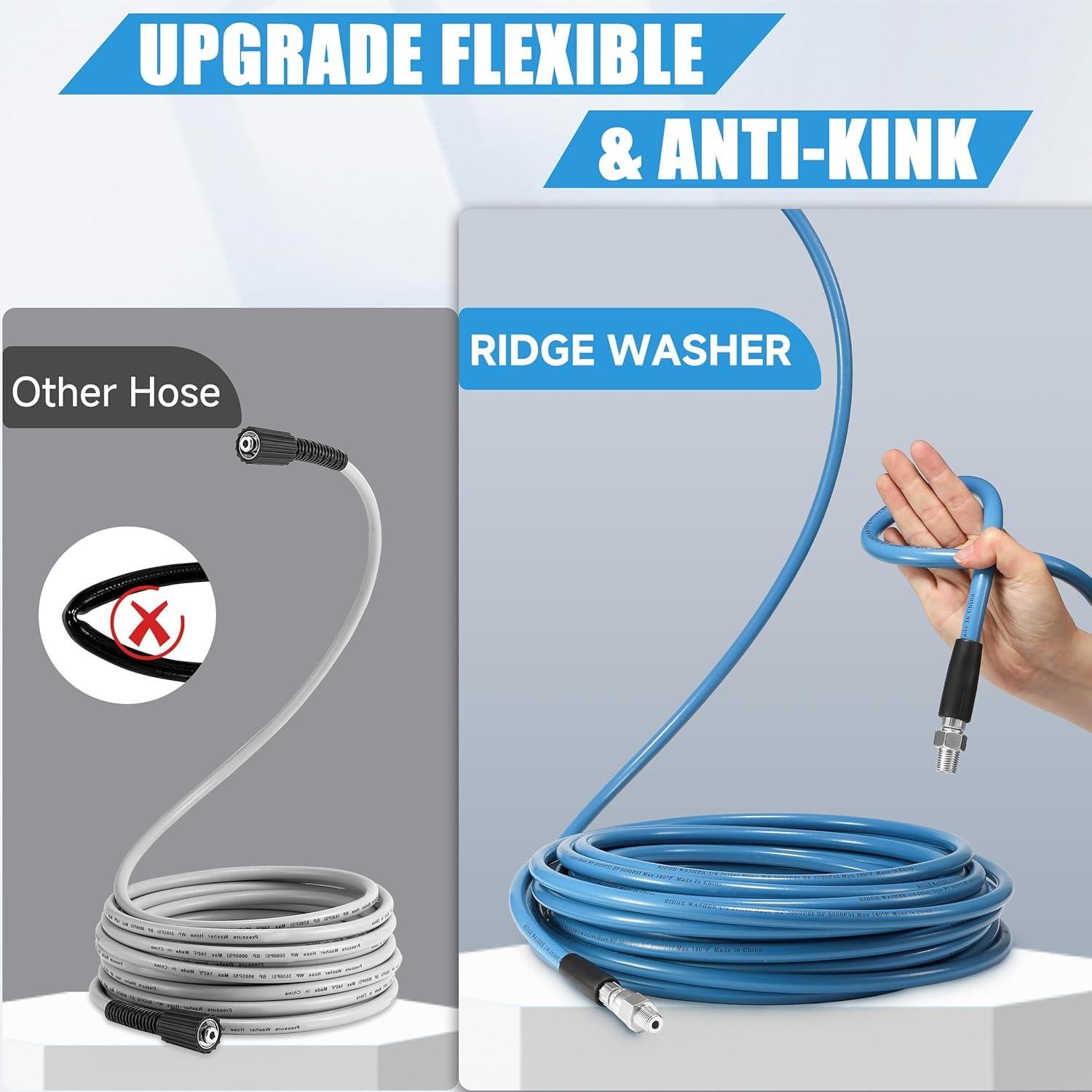 Kit de Limpieza de Drenaje RIDGE WASHER 50FT 3600 PSI