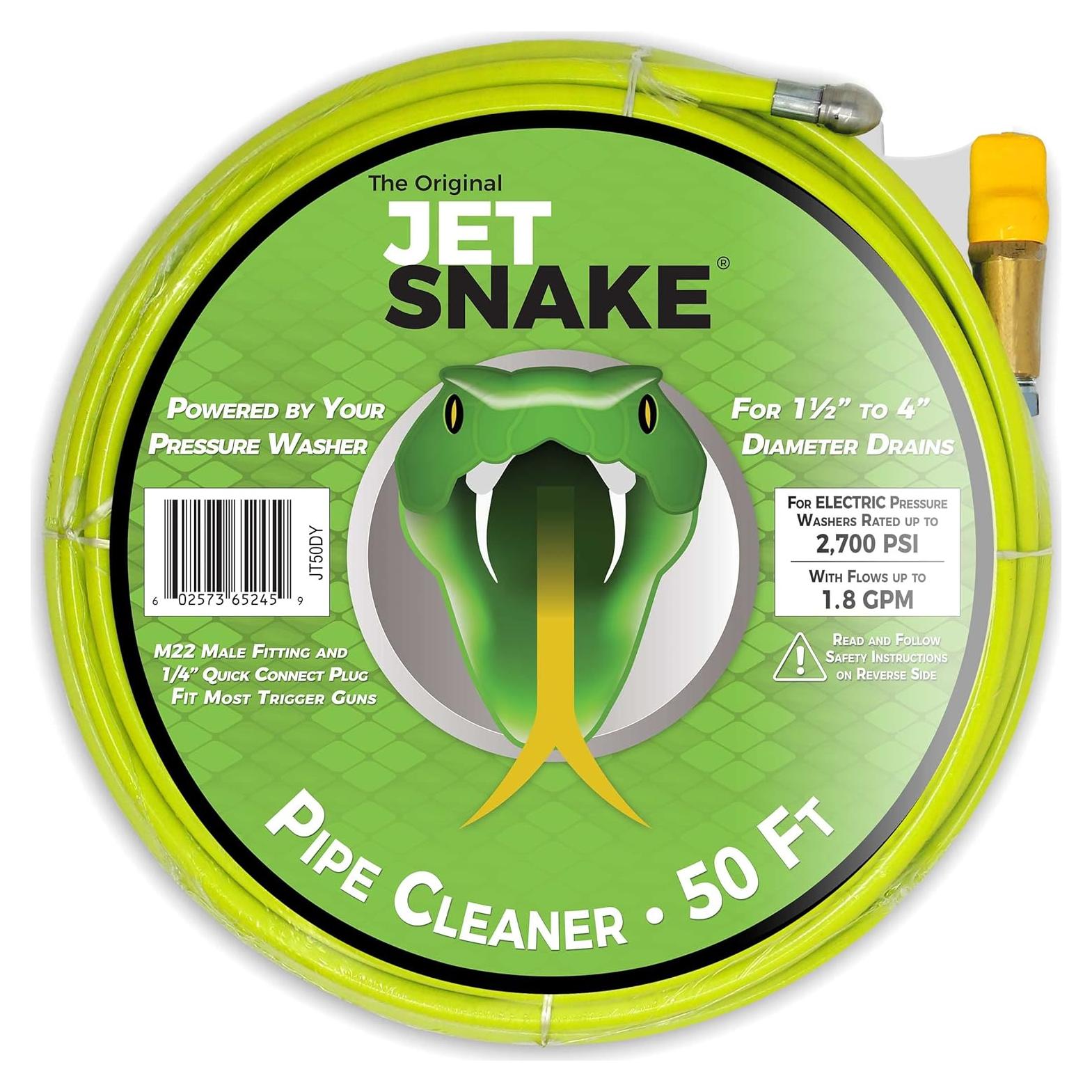 Jetter de Alcantarillado 50 Pies El Original JetSnake - Acero Inoxidable