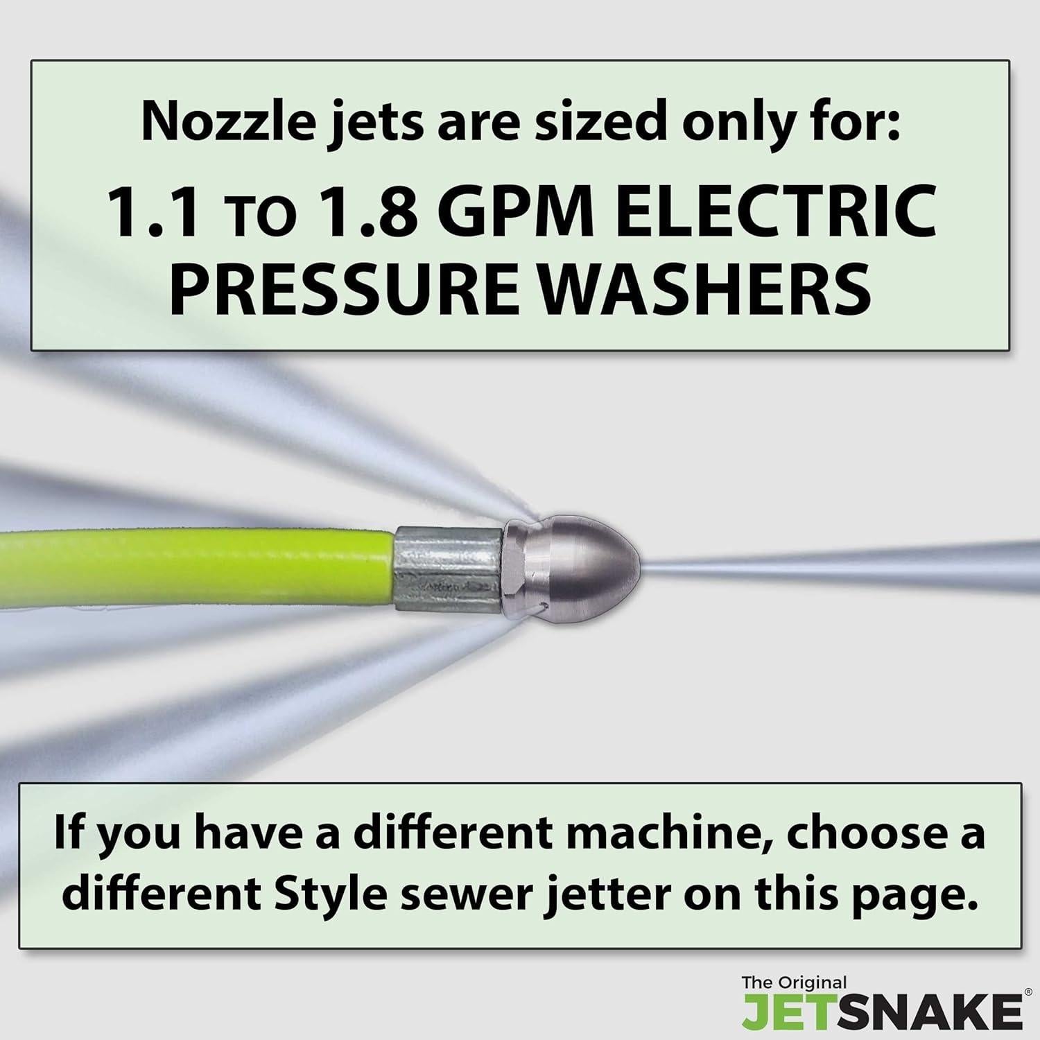 Jetter de Alcantarillado 50 Pies El Original JetSnake - Acero Inoxidable