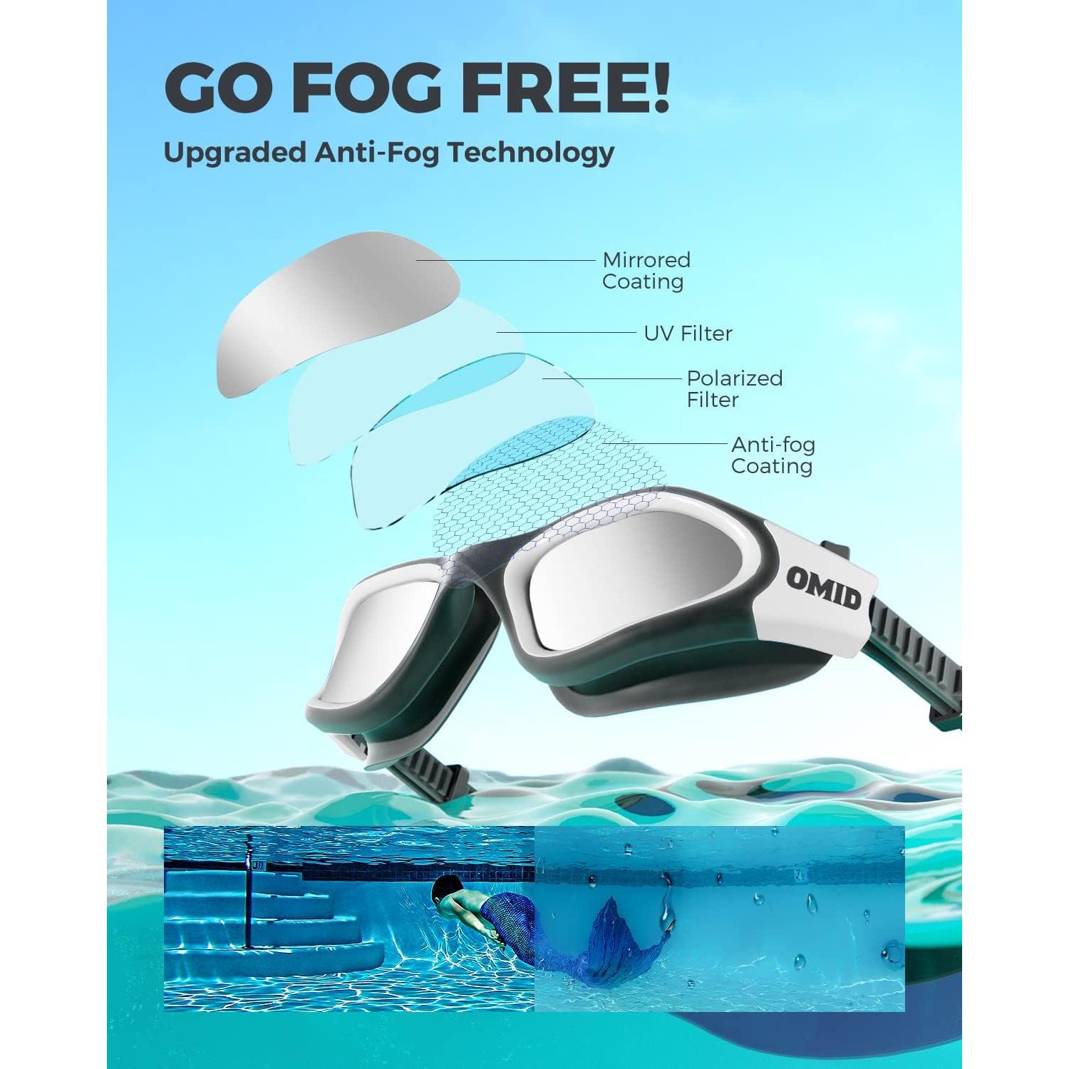 Gafas de natación OMID P2 polarizadas antiempañantes