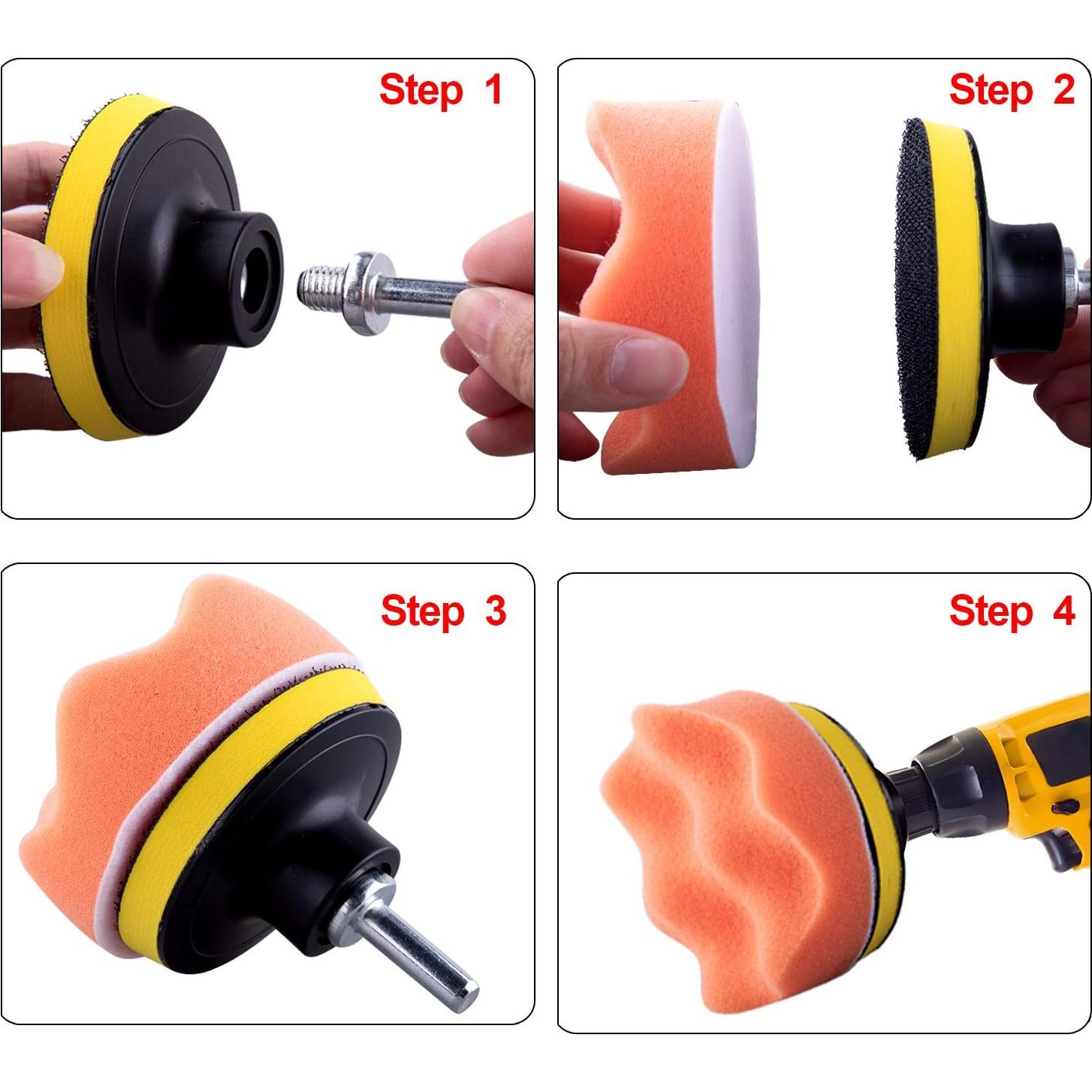 Kit de Almohadillas de Pulido SIQUK 38 Piezas 7.62 cm