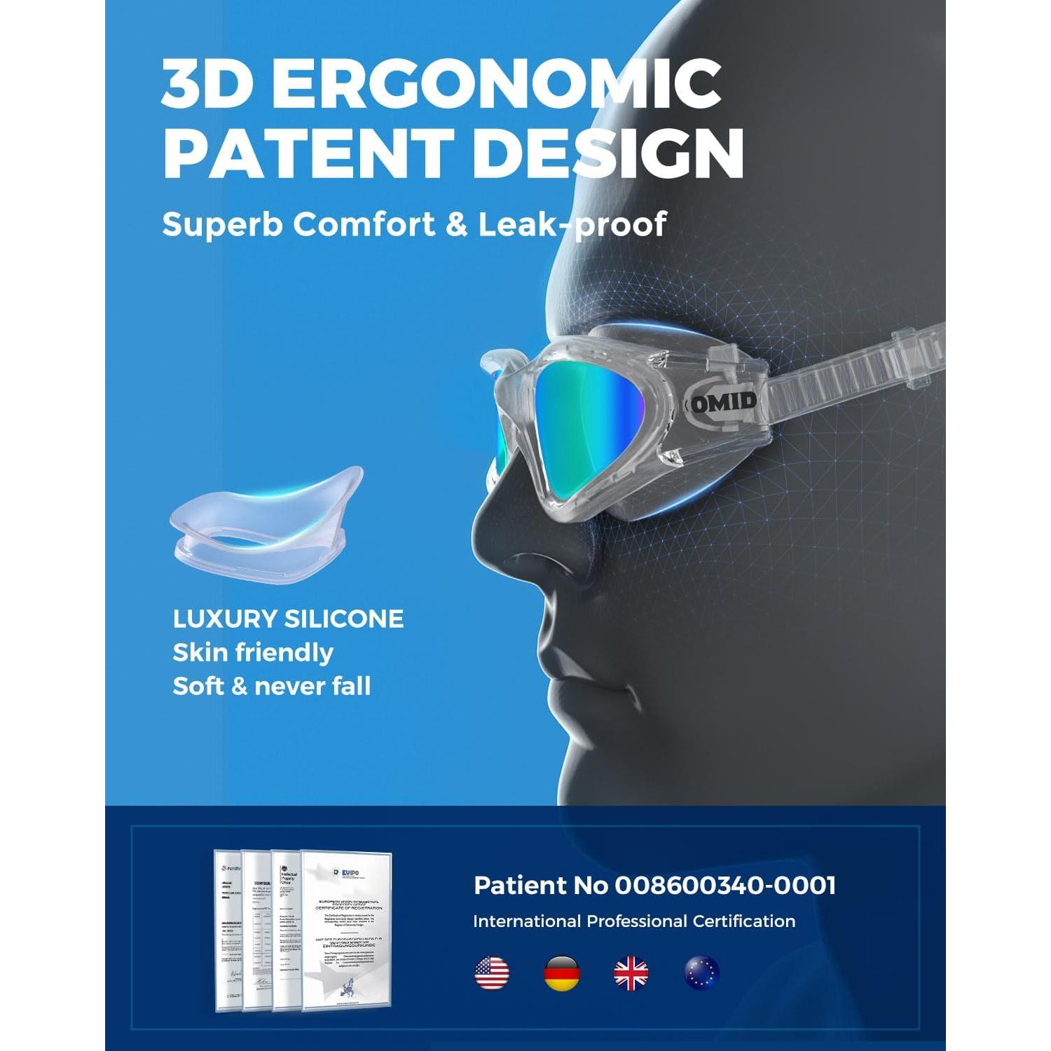 Gafas de natación OMID P2 polarizadas antiempañantes