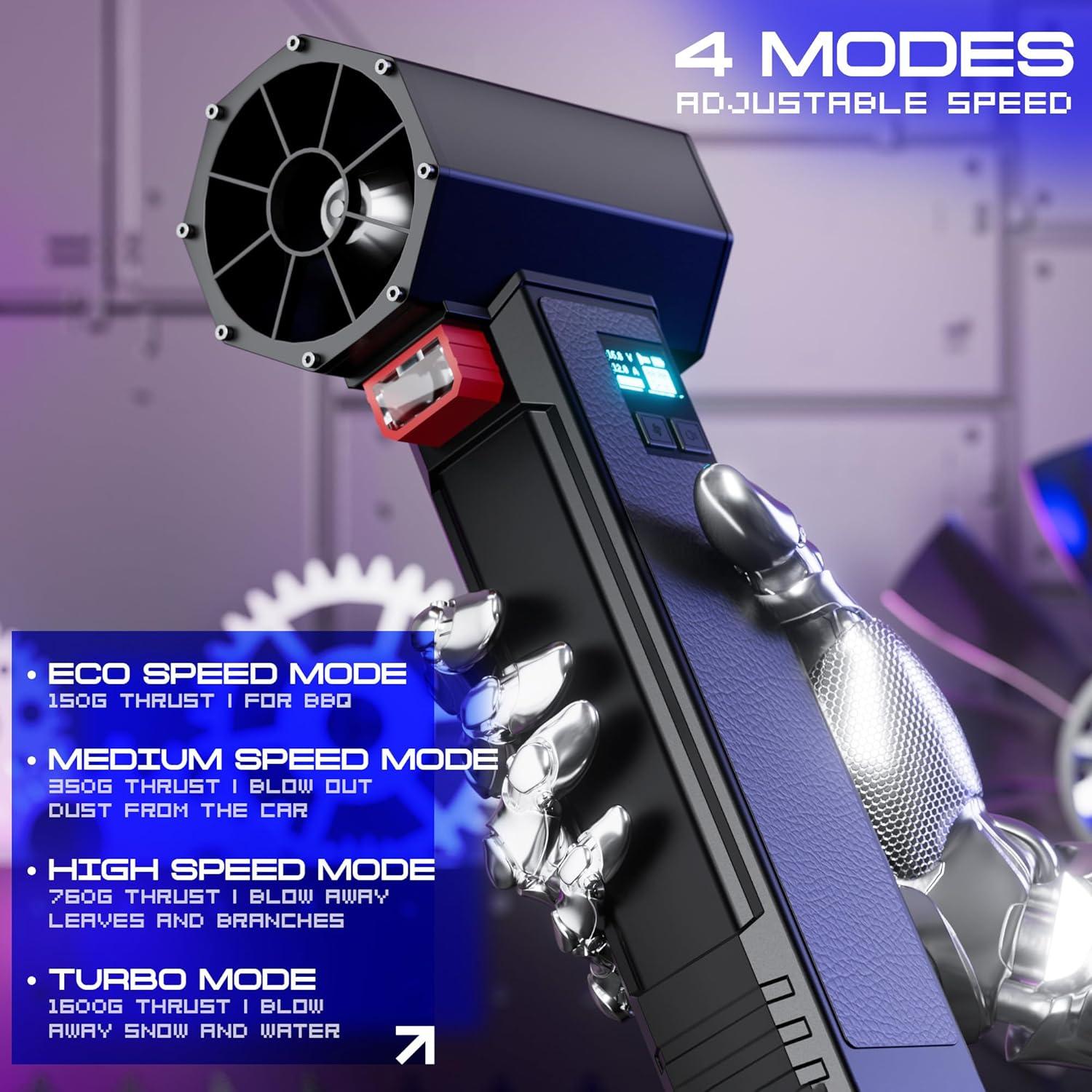 Soplador Secador Turbo PERFORMANCE GURU TF64 4000mAh 4 Velocidades