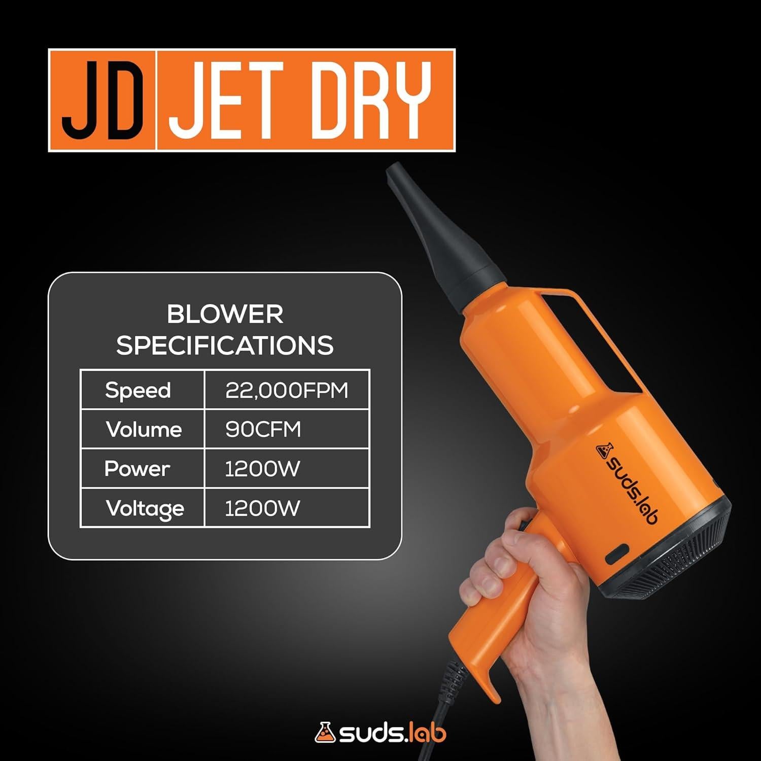 Soplador de Secado de Autos Suds Lab Jet Dry 1.5 HP 6.1m