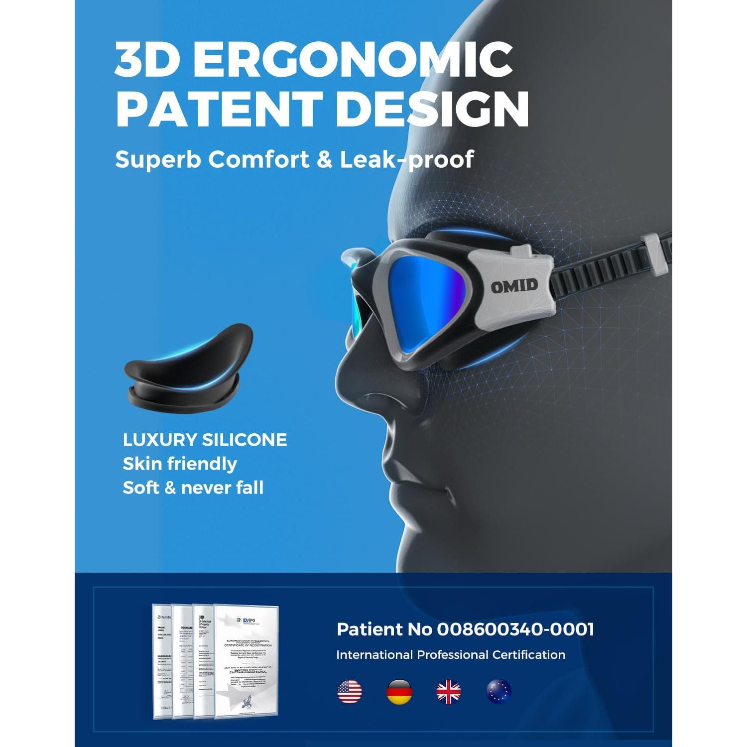 Gafas de natación OMID P2 polarizadas antiempañantes