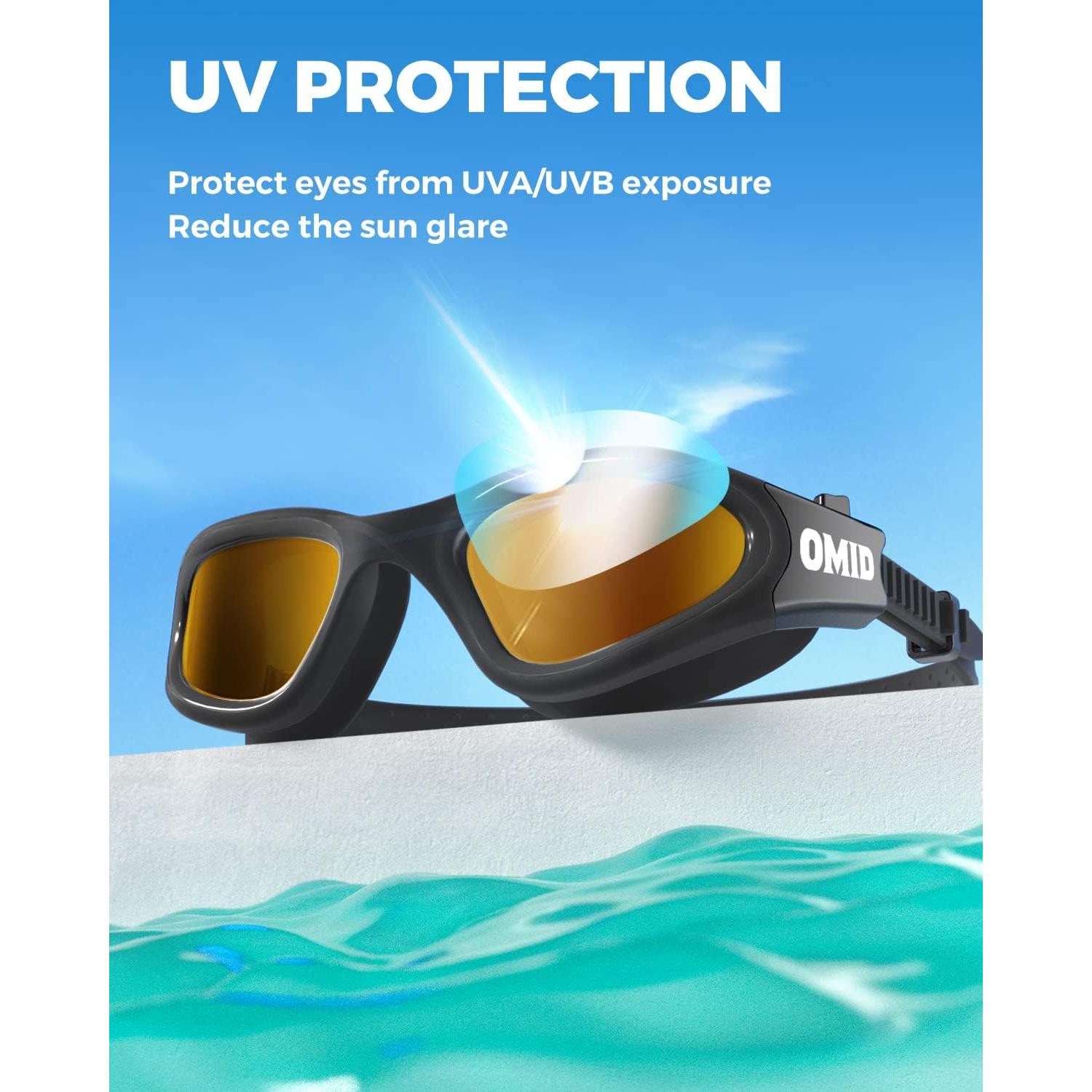 Gafas de natación OMID polarizadas antiempañantes para adultos