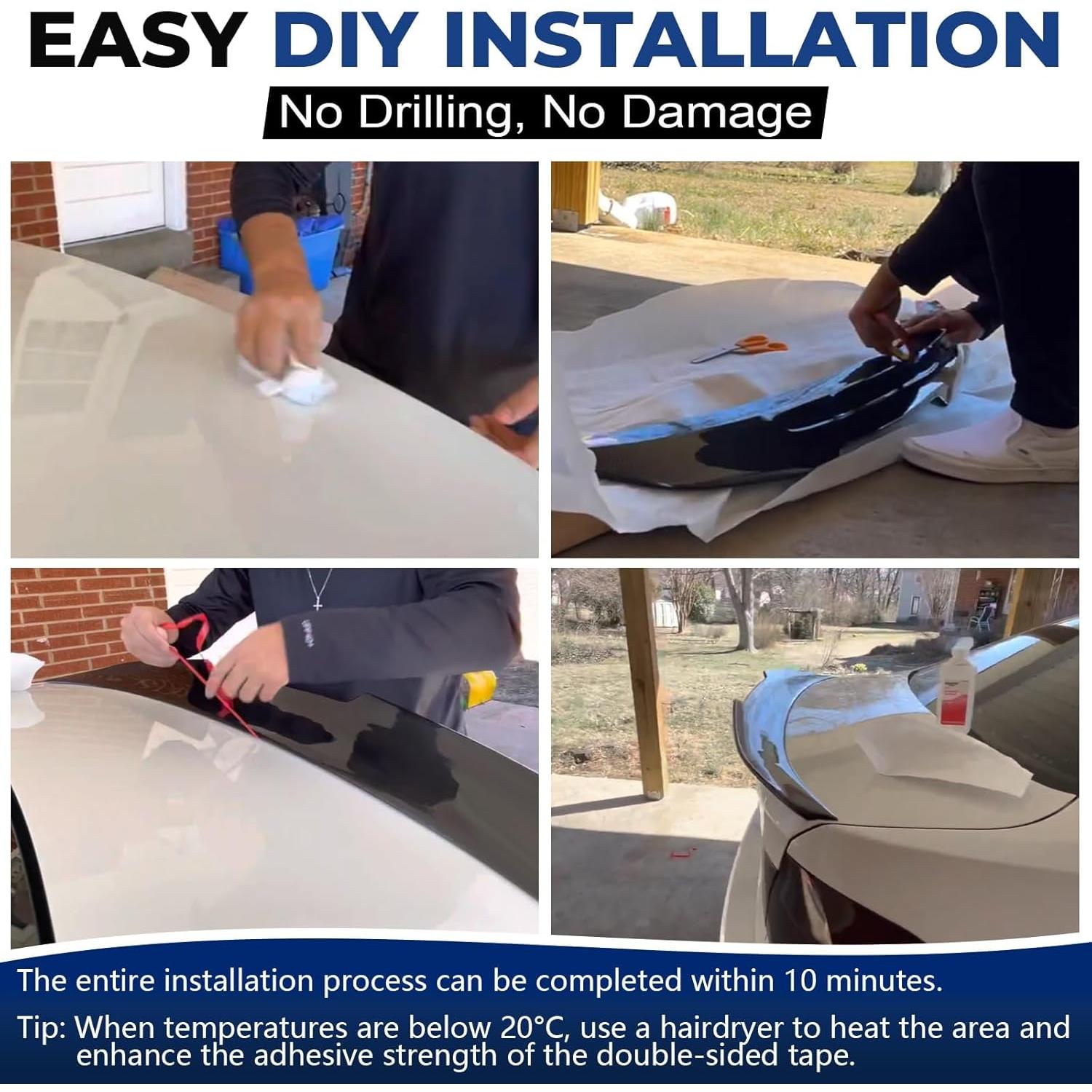 Spoiler Trasero YESENTECH F30 F80 M3 2012-2018 Negro Brillante