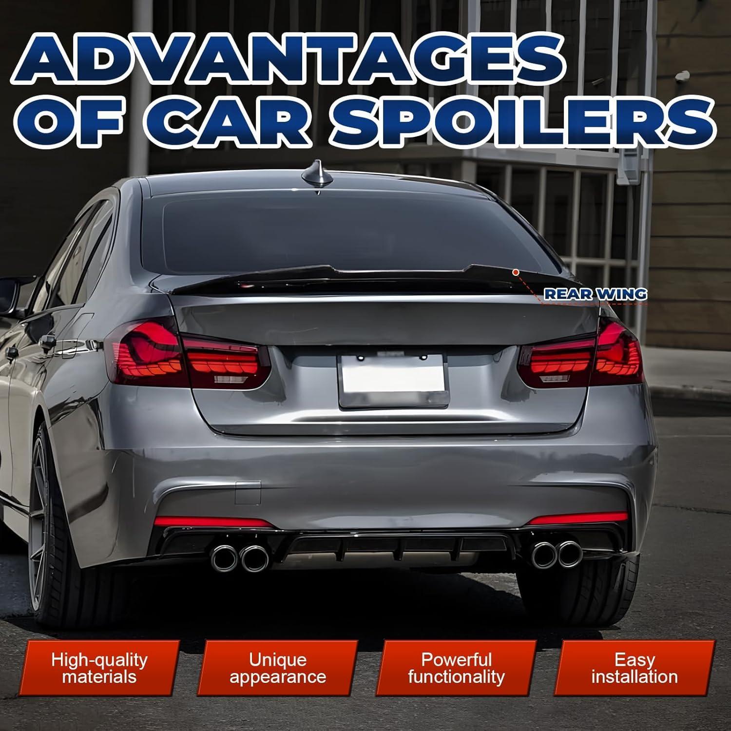 Spoiler Trasero YESENTECH F30 F80 M3 2012-2018 Negro Brillante