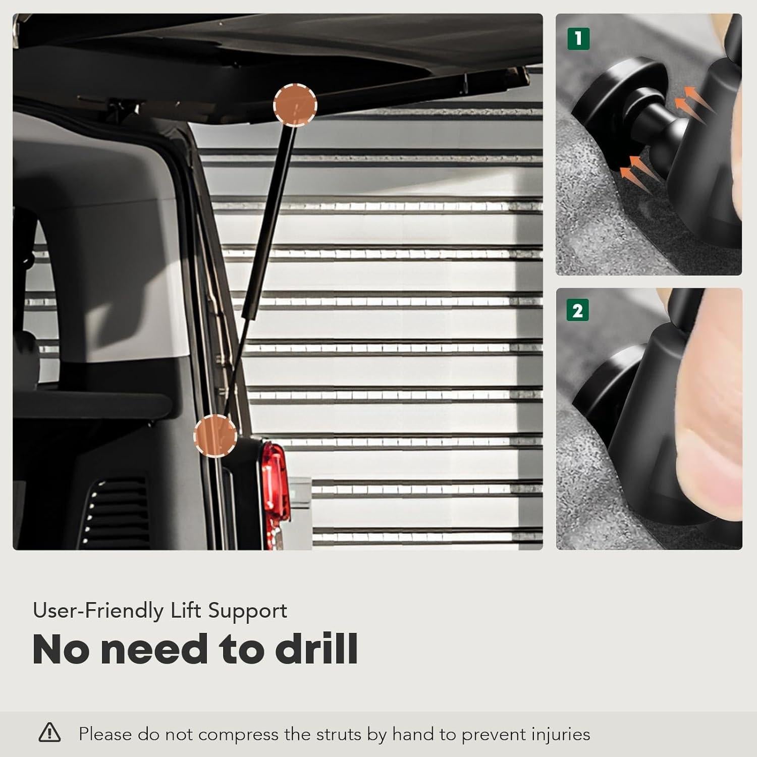 Soportes de Elevación Maletero Trasero YHTAUTO Ford Focus 2000-2004