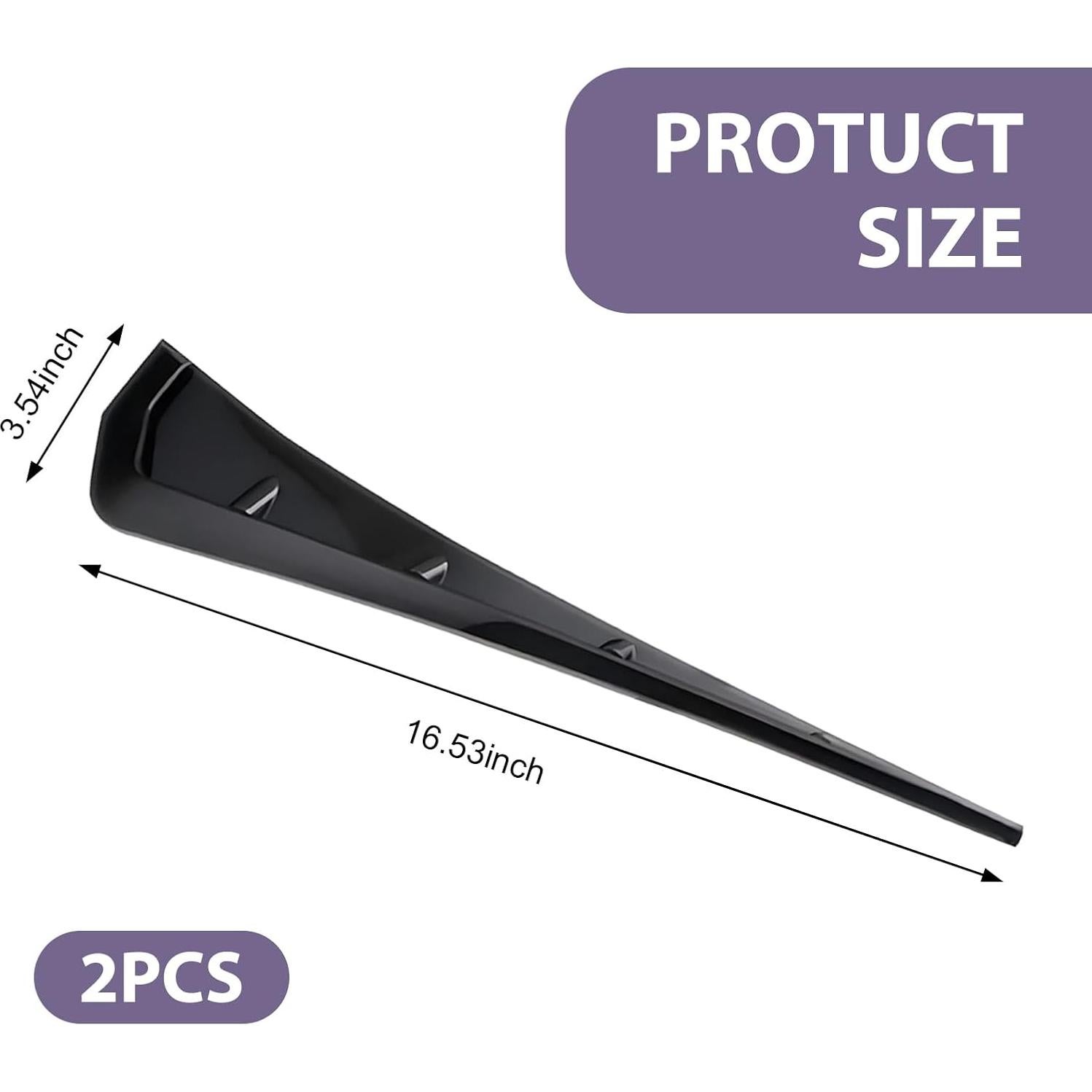 Ventilaciones Laterales de Guardabarros Qurbuns 2 PCS Negro