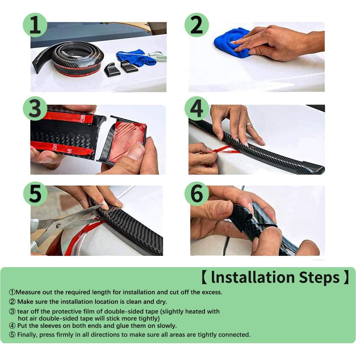 Kit de alerón trasero Ziciner para maletero de coche 140x4.5cm