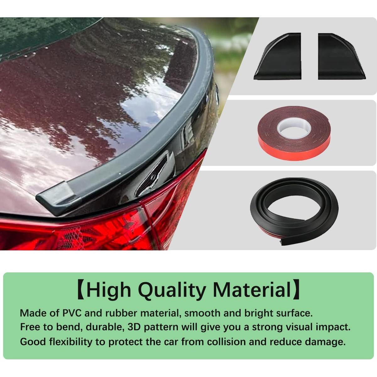 Kit de alerón trasero Ziciner para maletero de coche 140x4.5cm